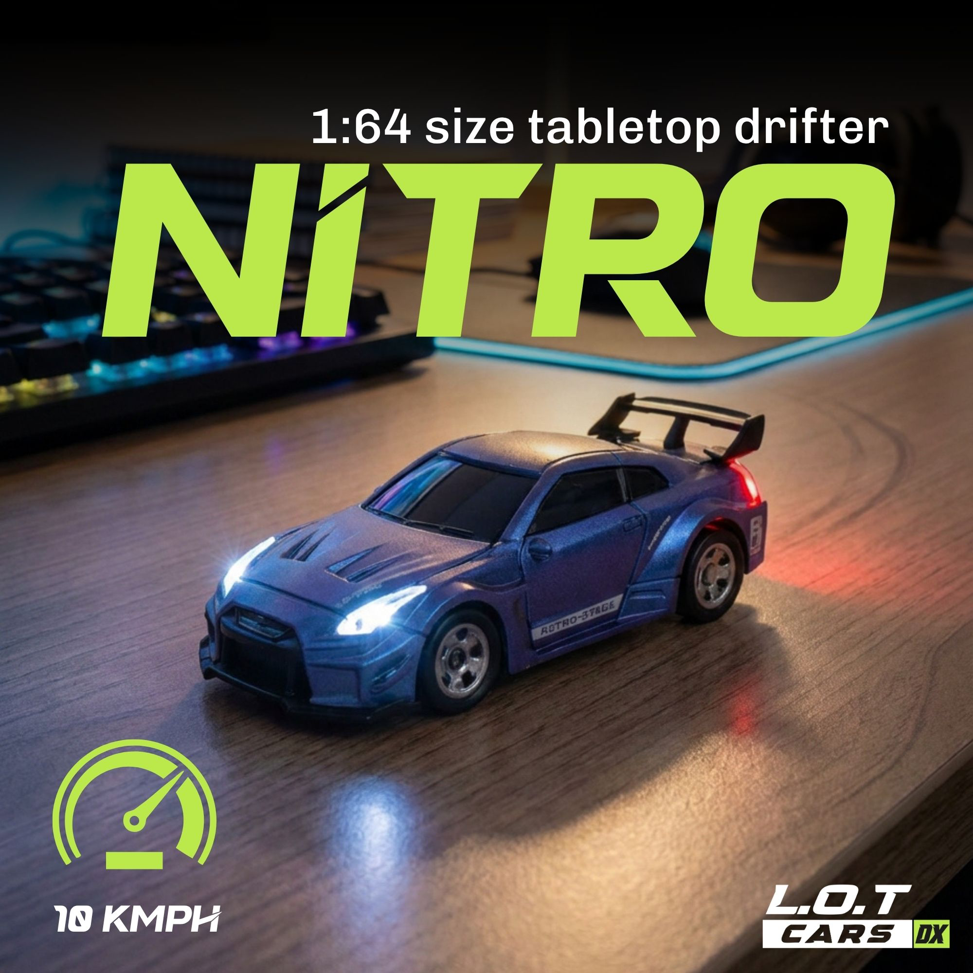L.O.T Cars Nitro - 1:64 Scale Mini RC Car