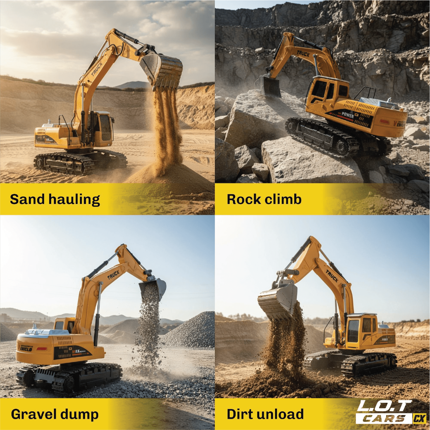 L.O.T Cars Fang - 6 Channel RC Excavator