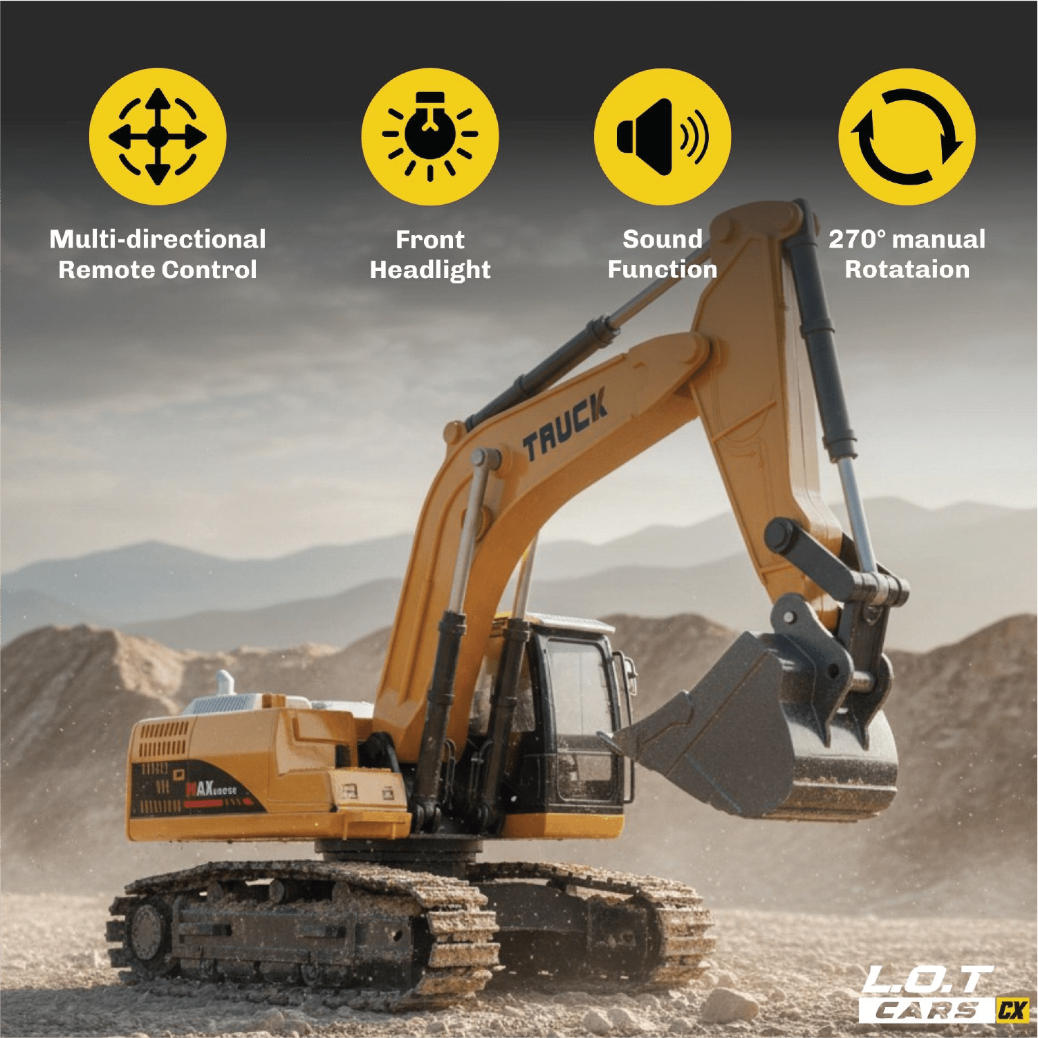 L.O.T Cars Fang - 6 Channel RC Excavator