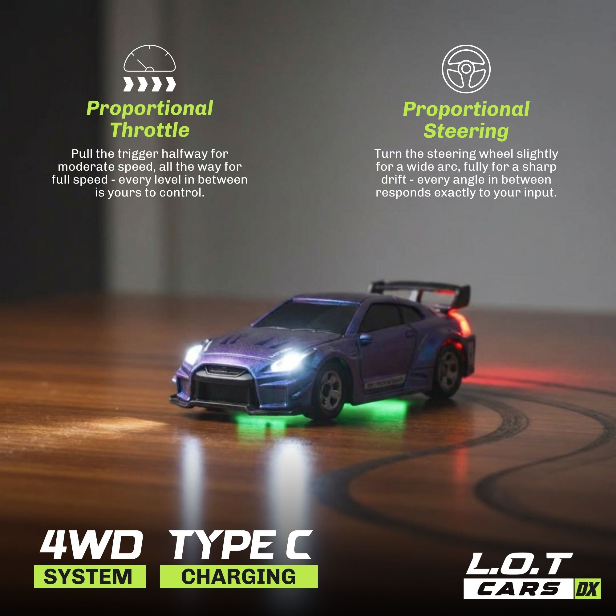 L.O.T Cars Nitro - 1:64 Scale Mini RC Car