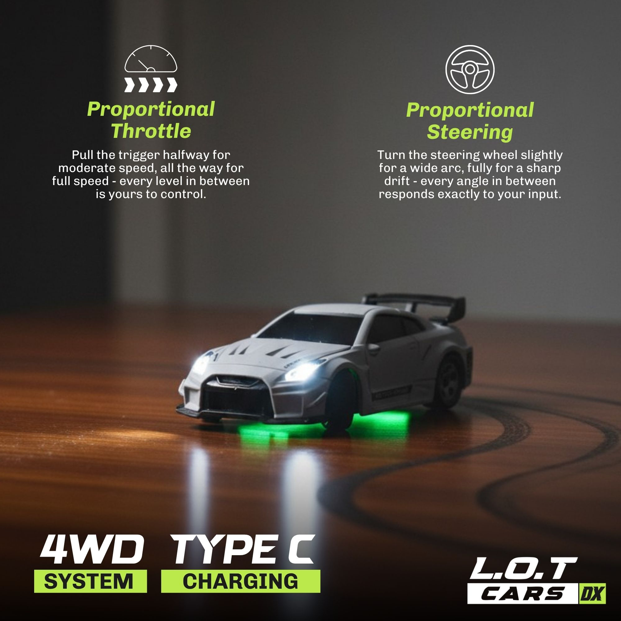 L.O.T Cars Nitro - 1:64 Scale Mini RC Car