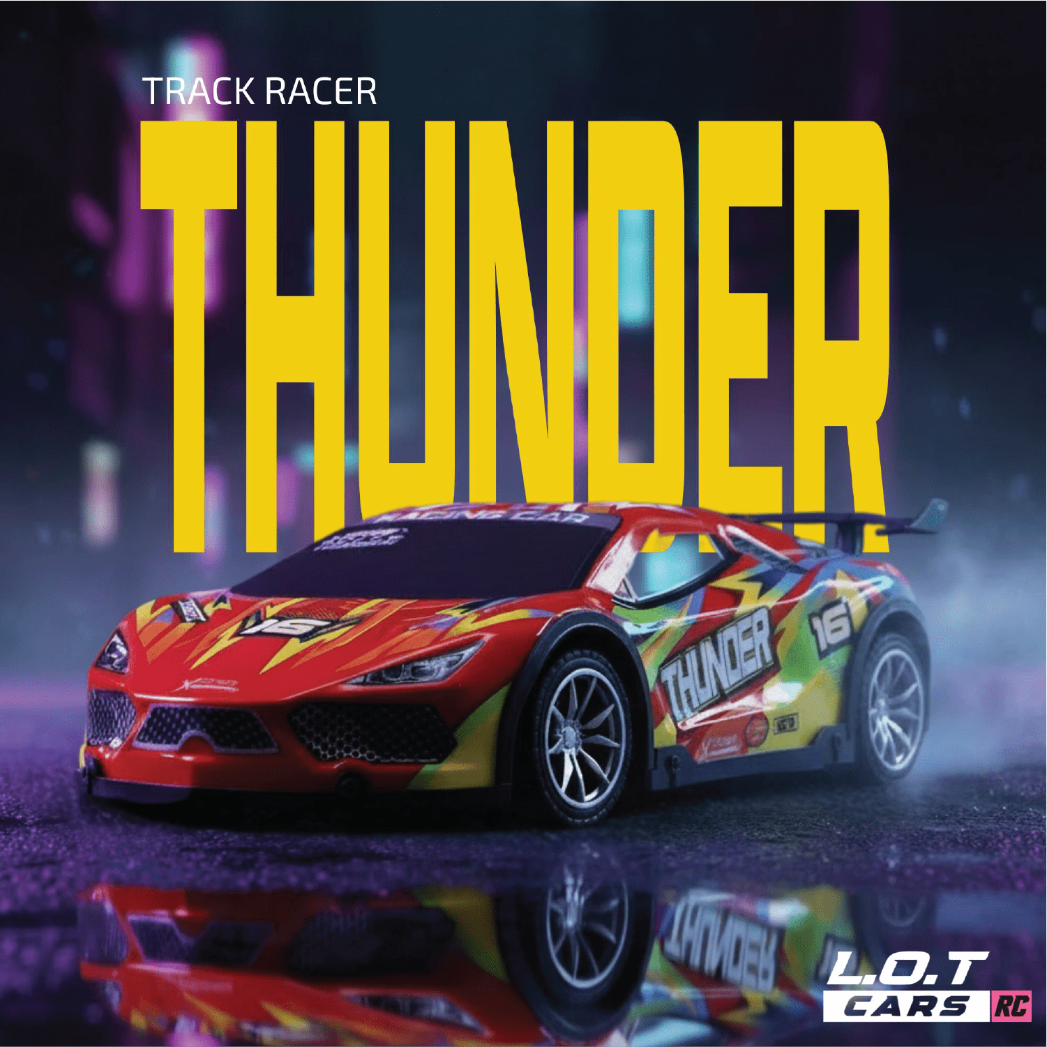 L.O.T Cars Thunder - RC Race Car with Lights