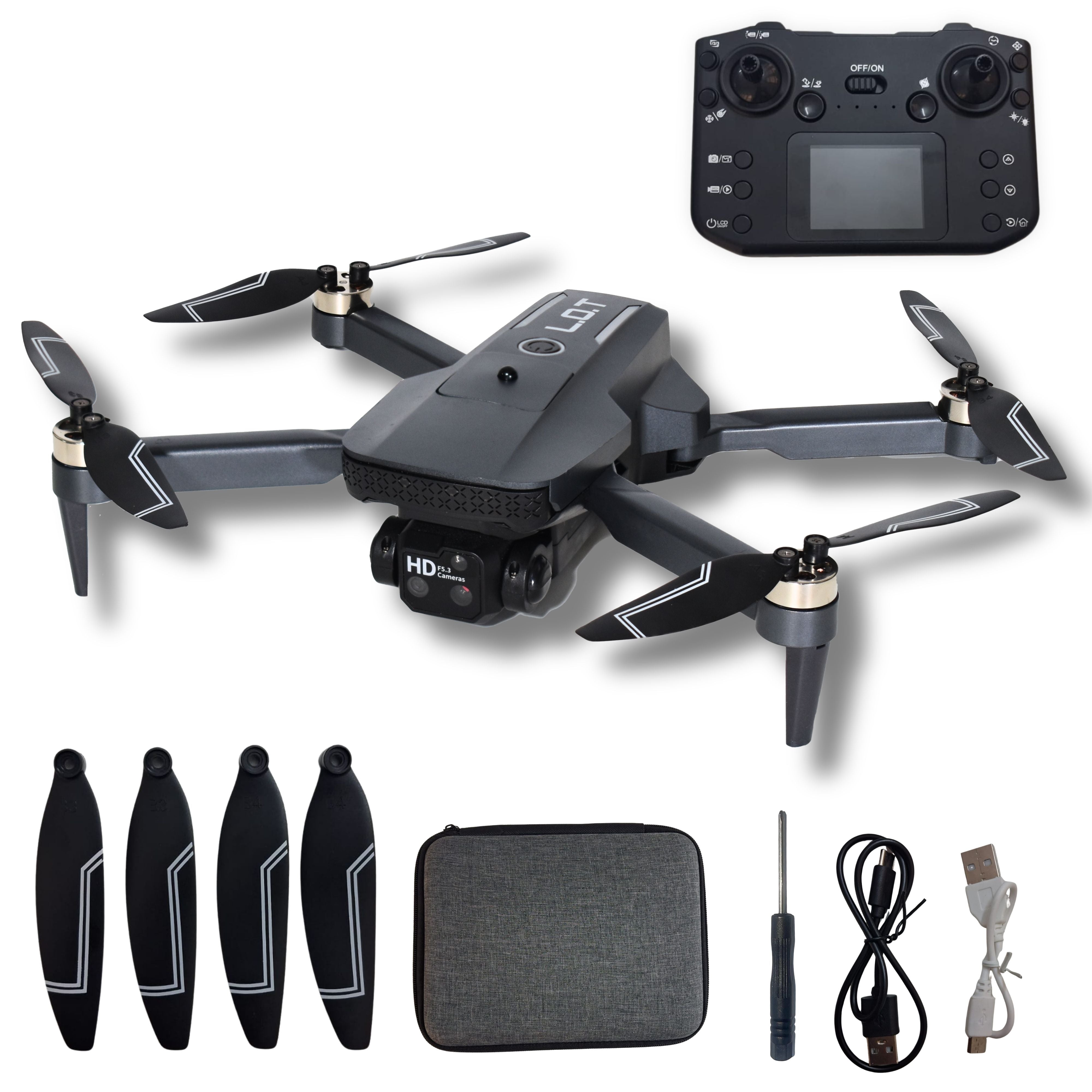 L.O.T Drones “Iris” - Remote Control Drone Toy with HD Camera and Obstacle Avoidance - Base Combo