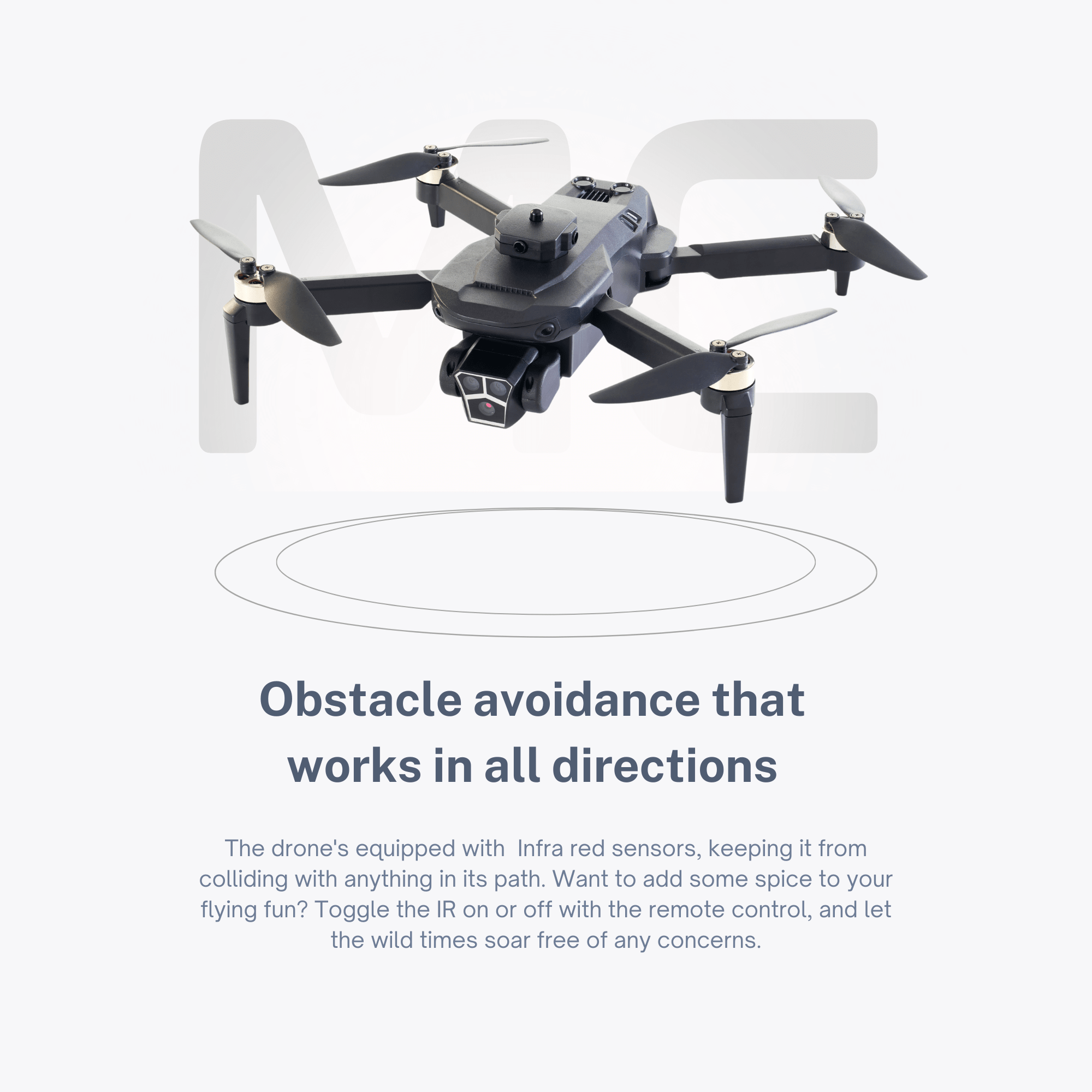 Obstacle Avoidance Feature of L.O.T Aviation McCloud BLDC RC Drone Toy