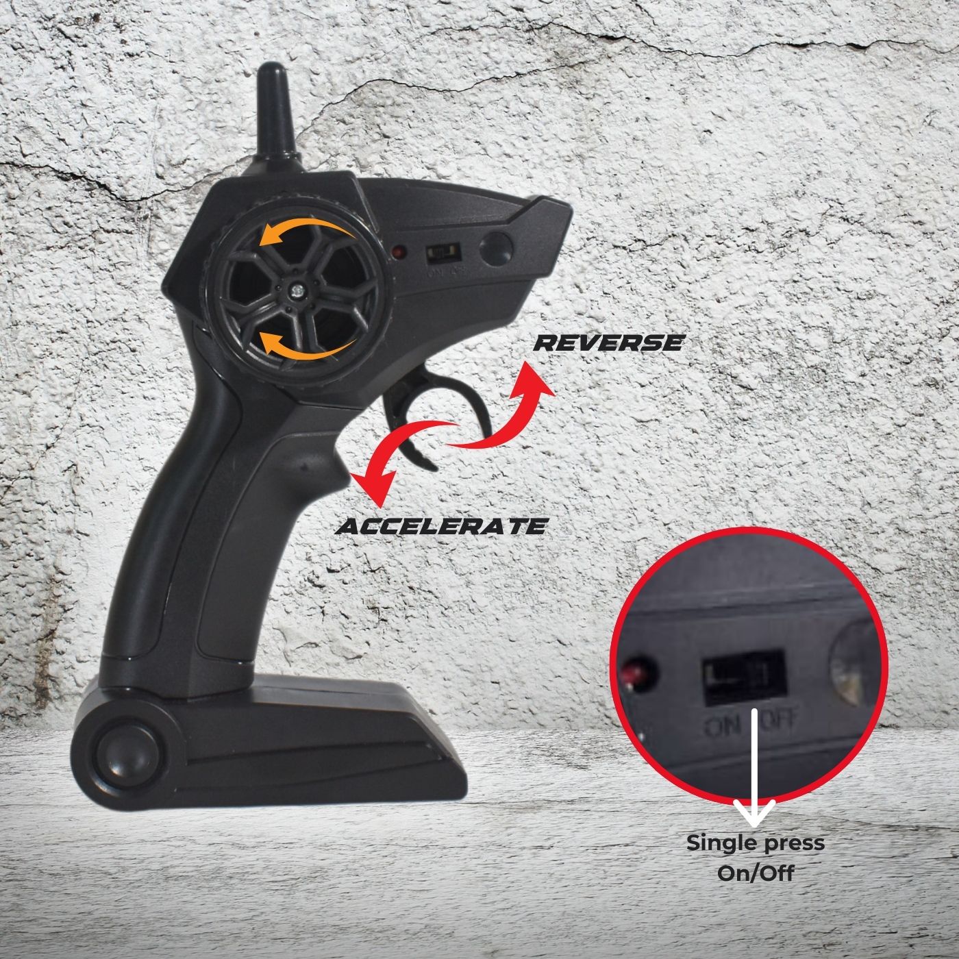 Functions of Remote Control of L.O.T Cars Night Wolf RC Drift Car