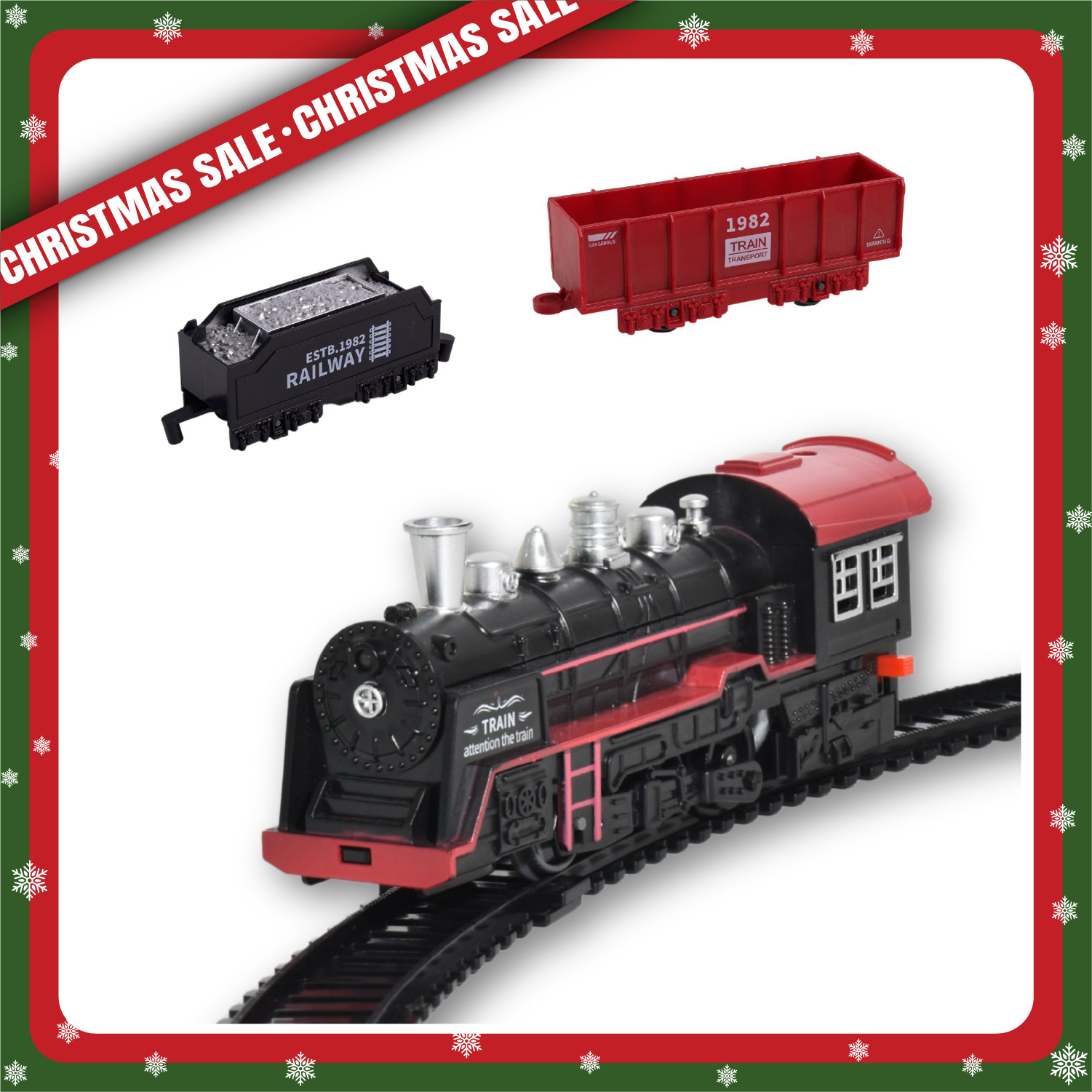 L.O.T Cars Ellie - Battery Operated Toy Train Set with Tracks