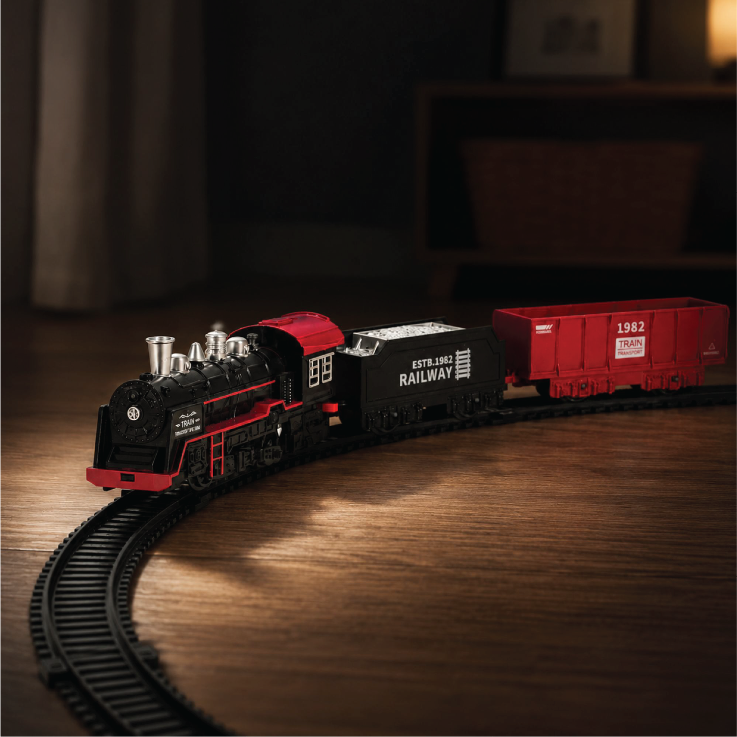 L.O.T Cars Ellie - Battery Operated Toy Train Set with Track
