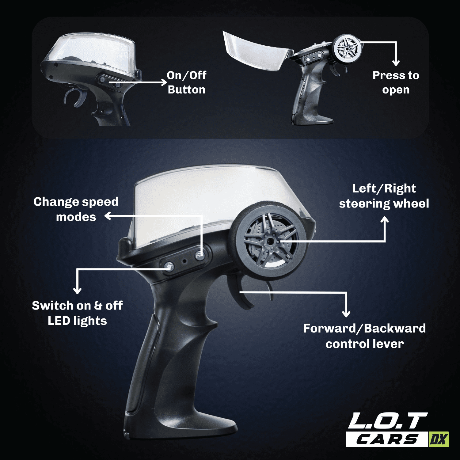 L.O.T Cars Dash - 1:64 Scale Mini RC Car