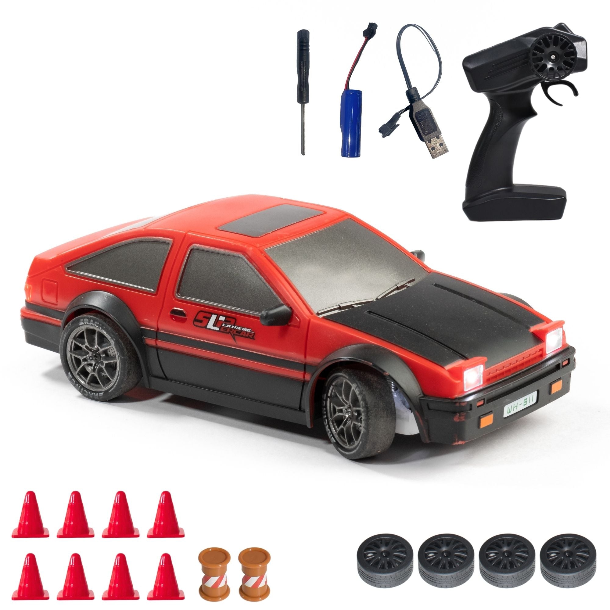L.O.T Cars “Flare” - RC Drift Car (Semi-Hobby Grade) - 4x4 Remote Control Drift Car with Lights