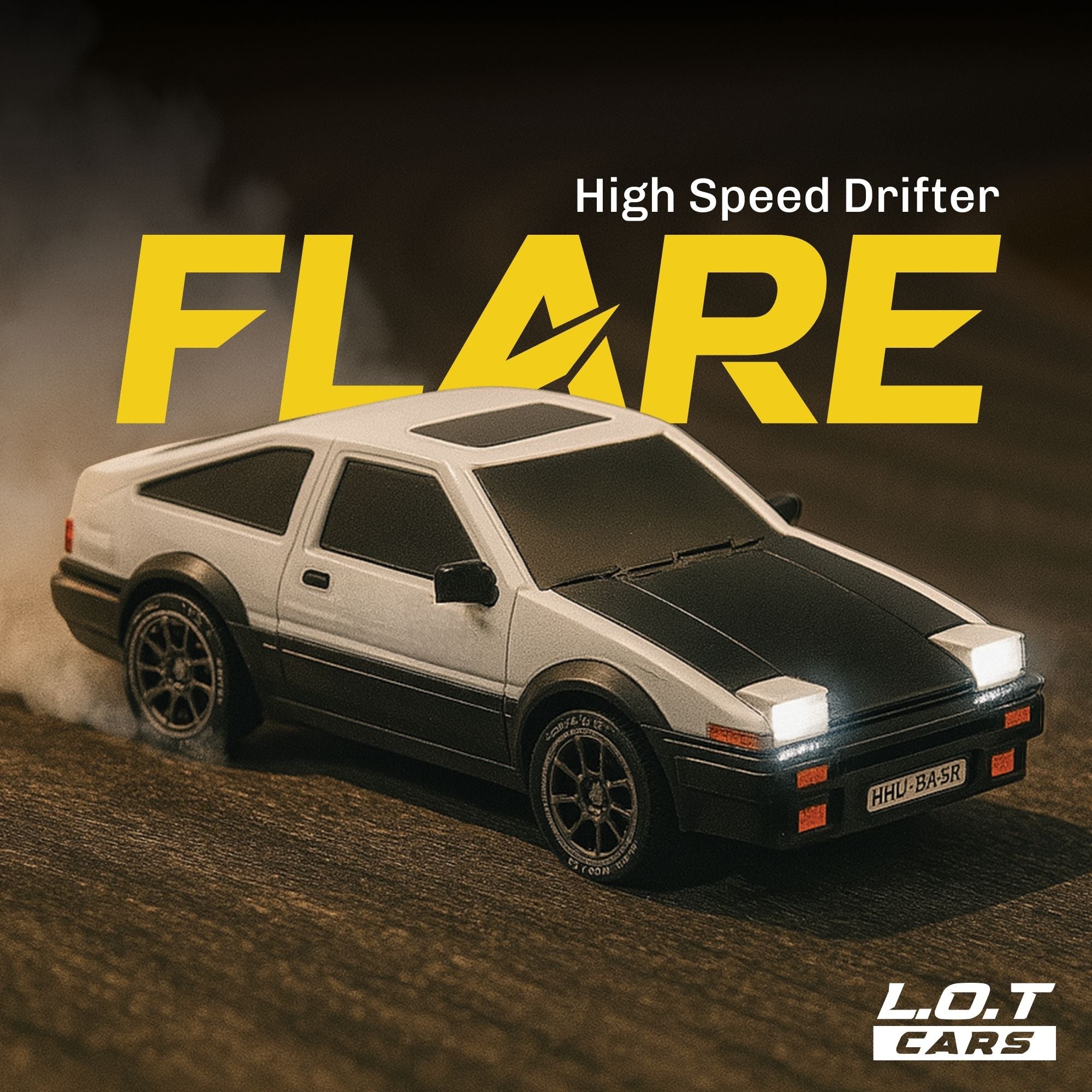L.O.T Cars “Flare” - RC Drift Car (Semi-Hobby Grade) - 4x4 Remote Control Drift Car with Lights