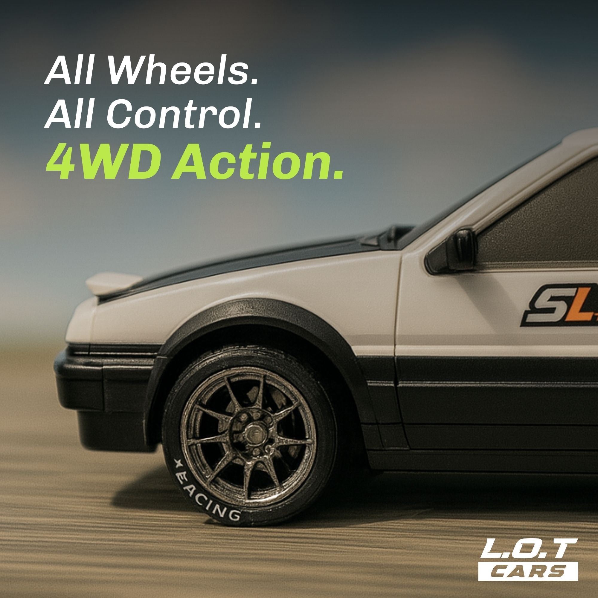 L.O.T Cars “Flare” - RC Drift Car (Semi-Hobby Grade) - 4x4 Remote Control Drift Car with Lights
