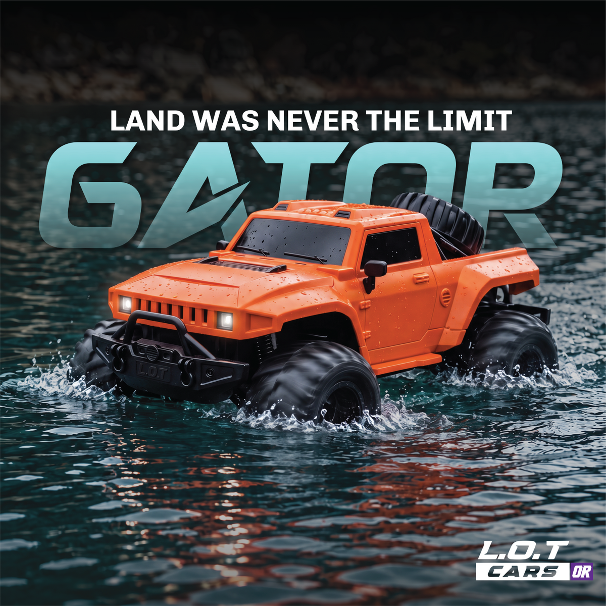 Land was never the limit: the orange Gator driving through shallow water