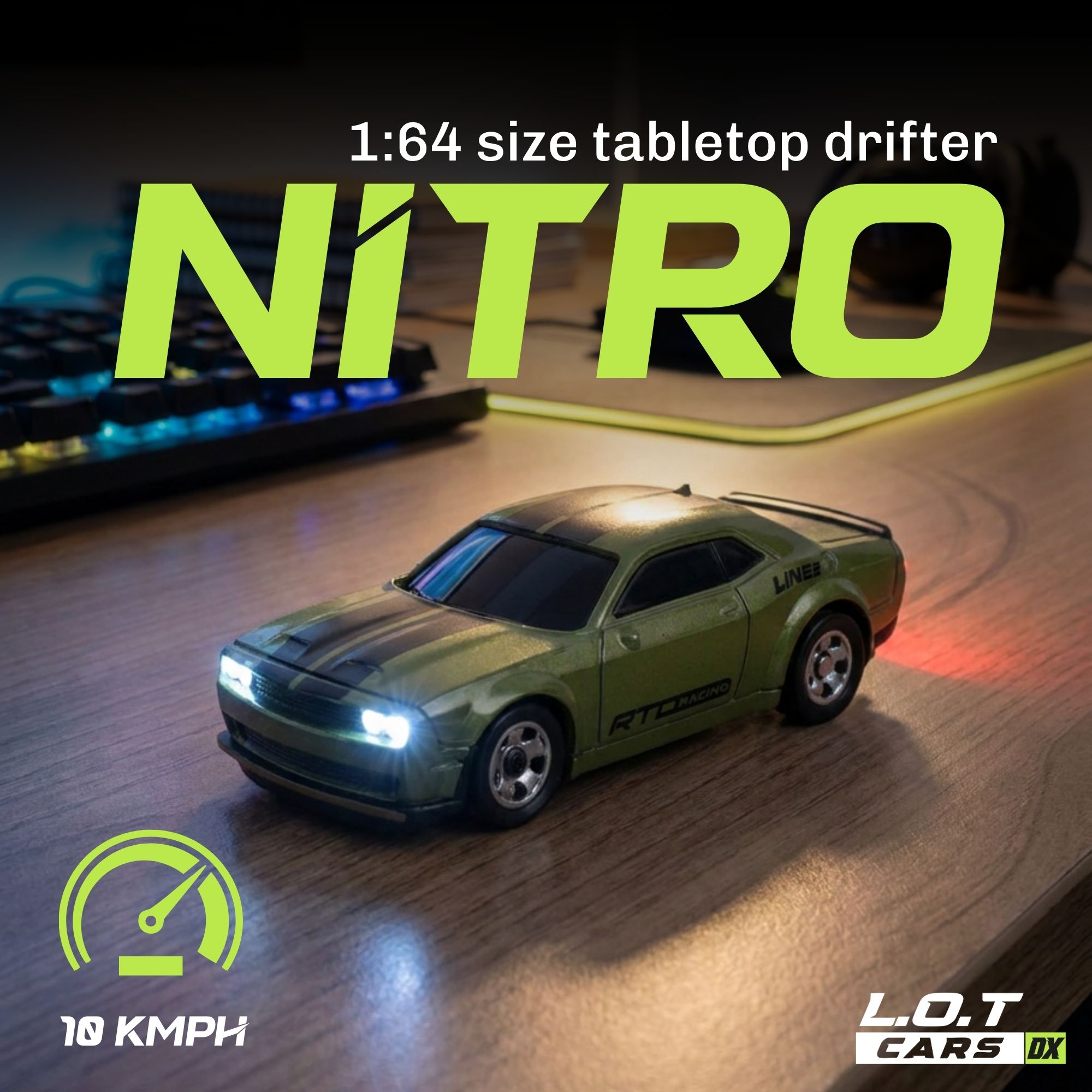 L.O.T Cars Nitro - 1:64 Scale Mini RC Car