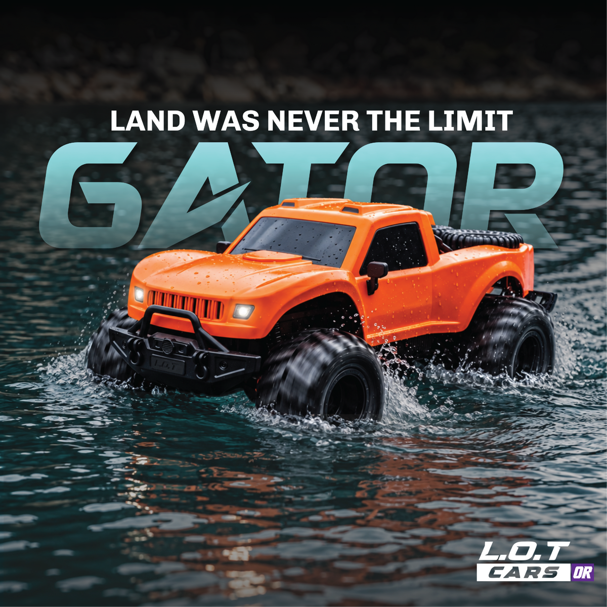 Land was never the limit: the orange Gator driving through shallow water