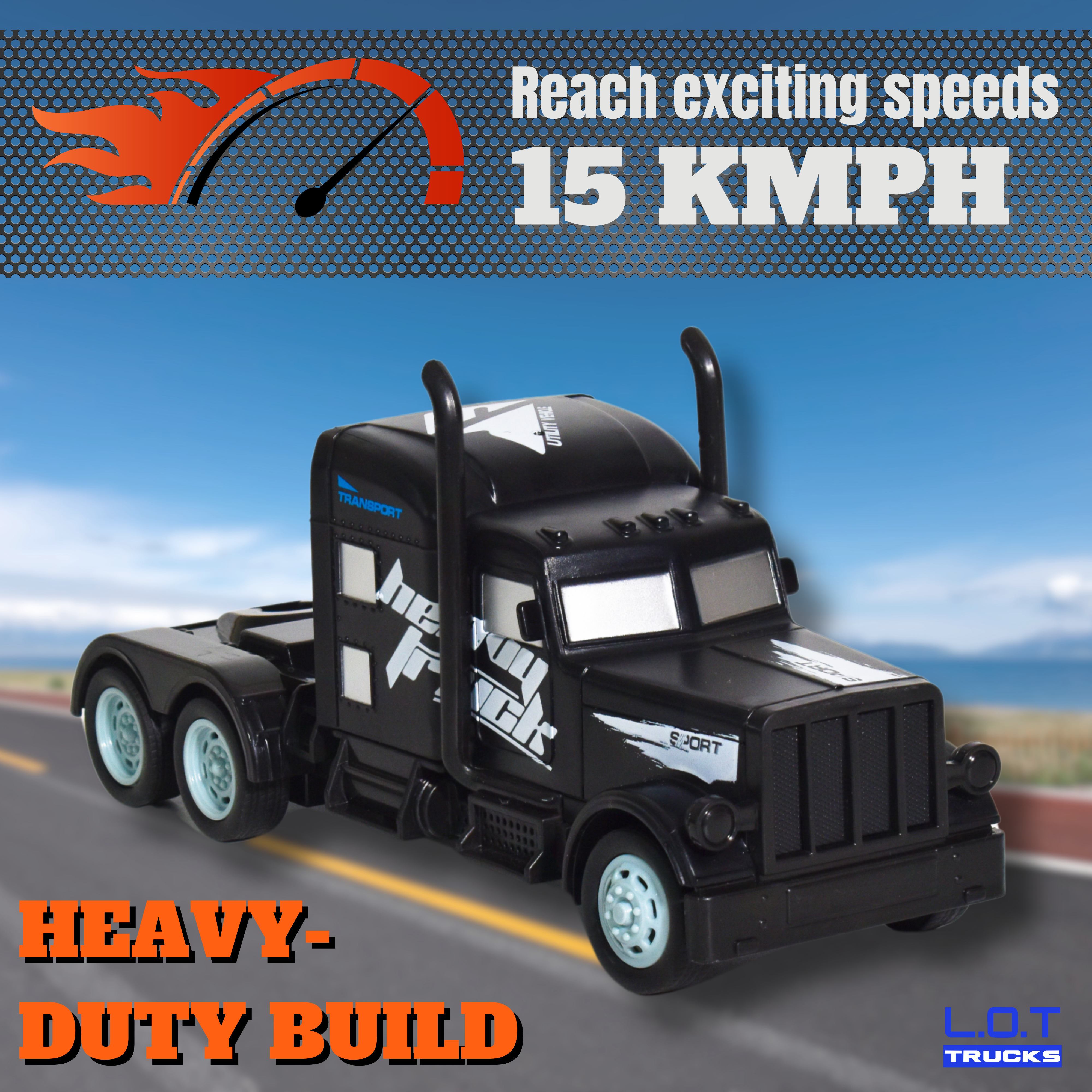 L.O.T Trucks “Titan” - Remote Control RC Truck with 6x2 Wheel Configuration