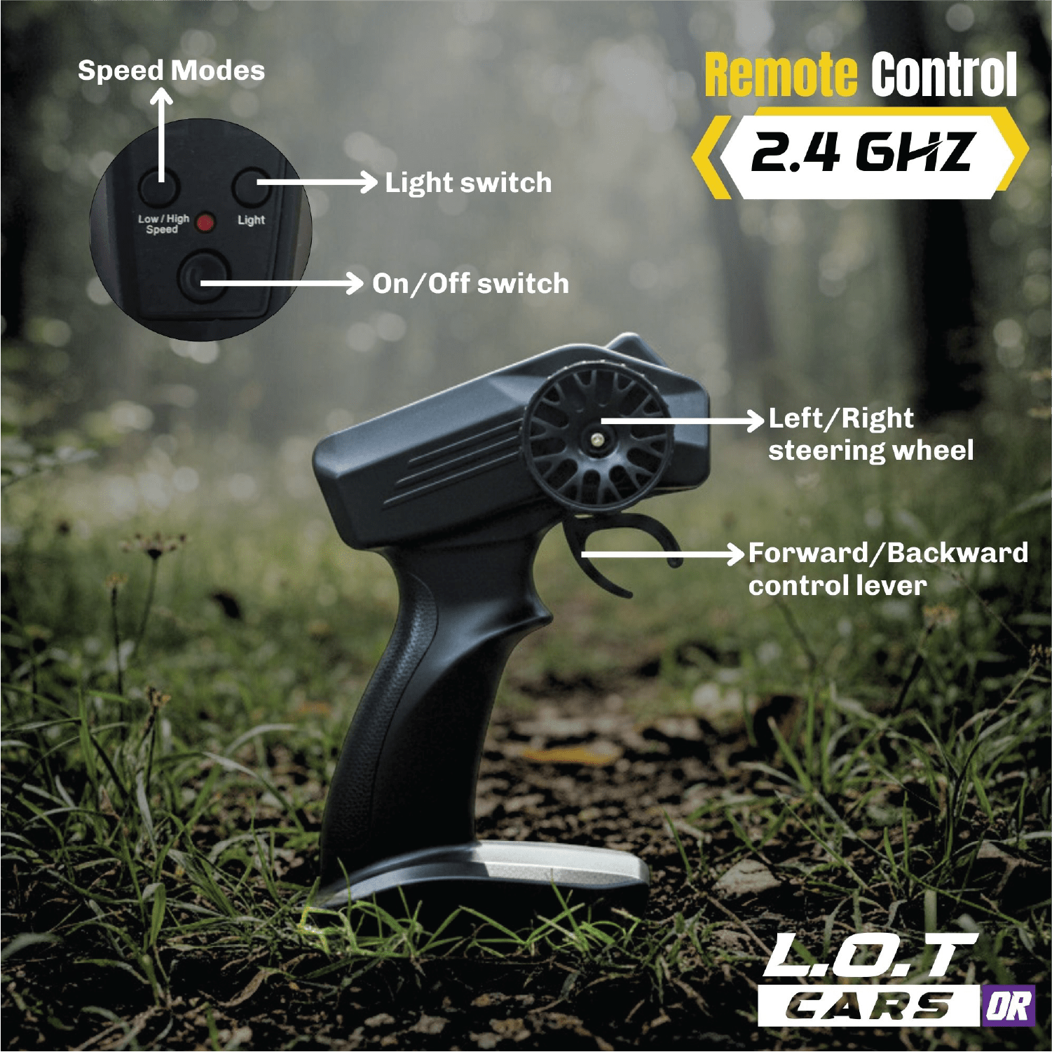 L.O.T Cars Bumble - Off Road RC Car with Rear Differential Axle