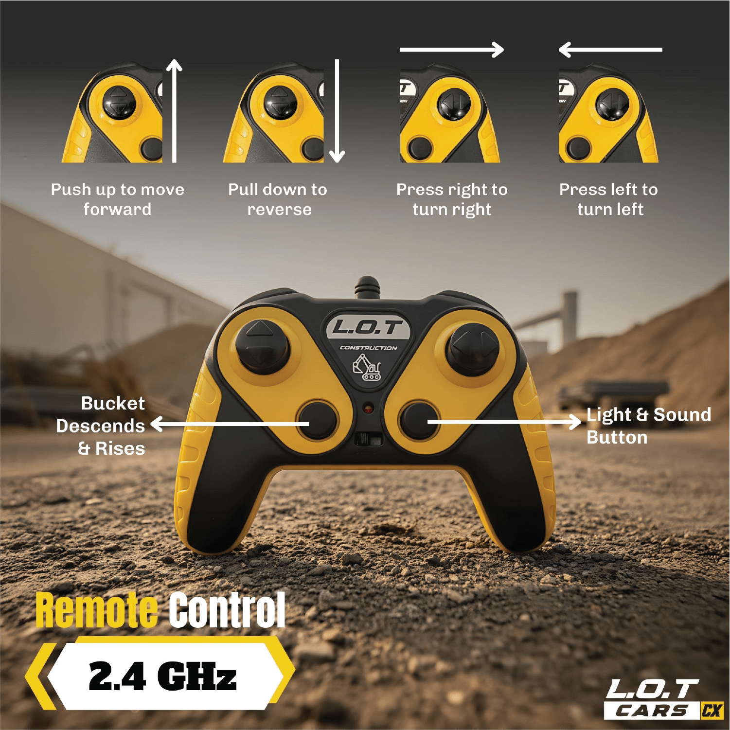 L.O.T Cars Fang - 6 Channel RC Excavator