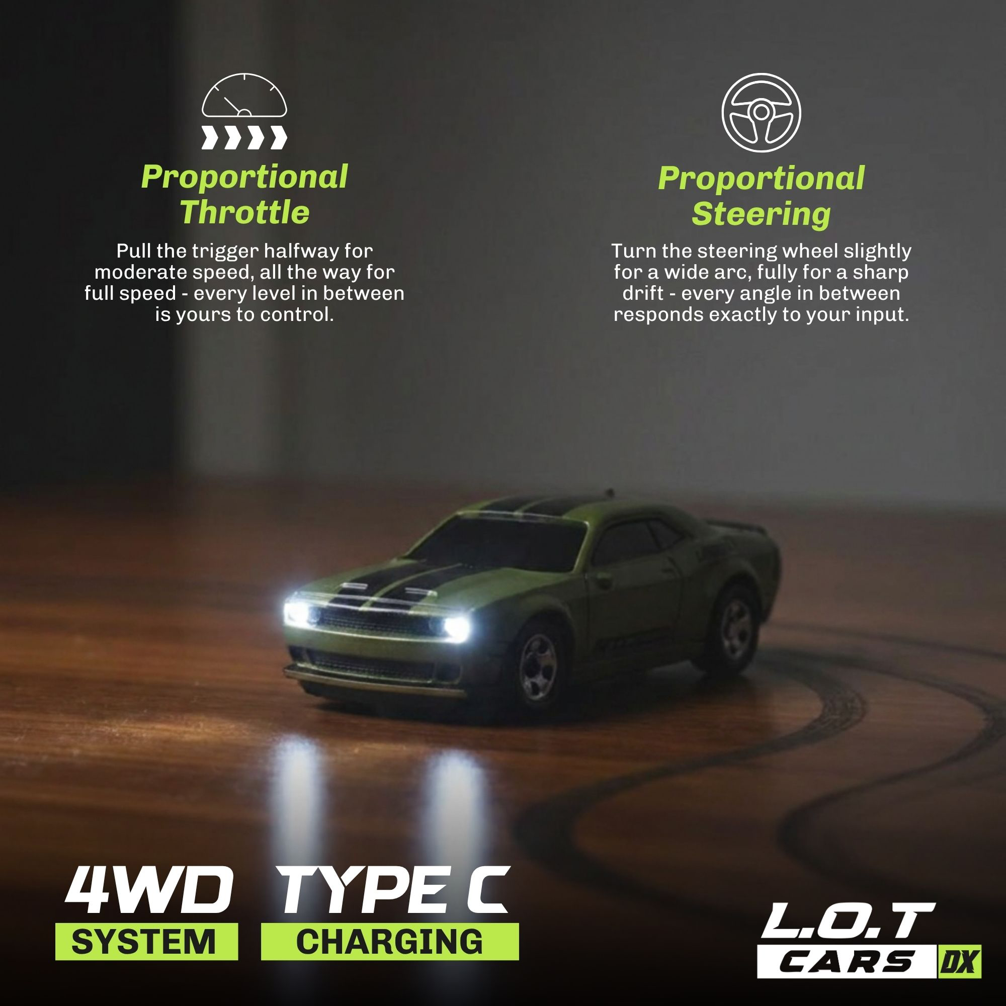L.O.T Cars Nitro - 1:64 Scale Mini RC Car