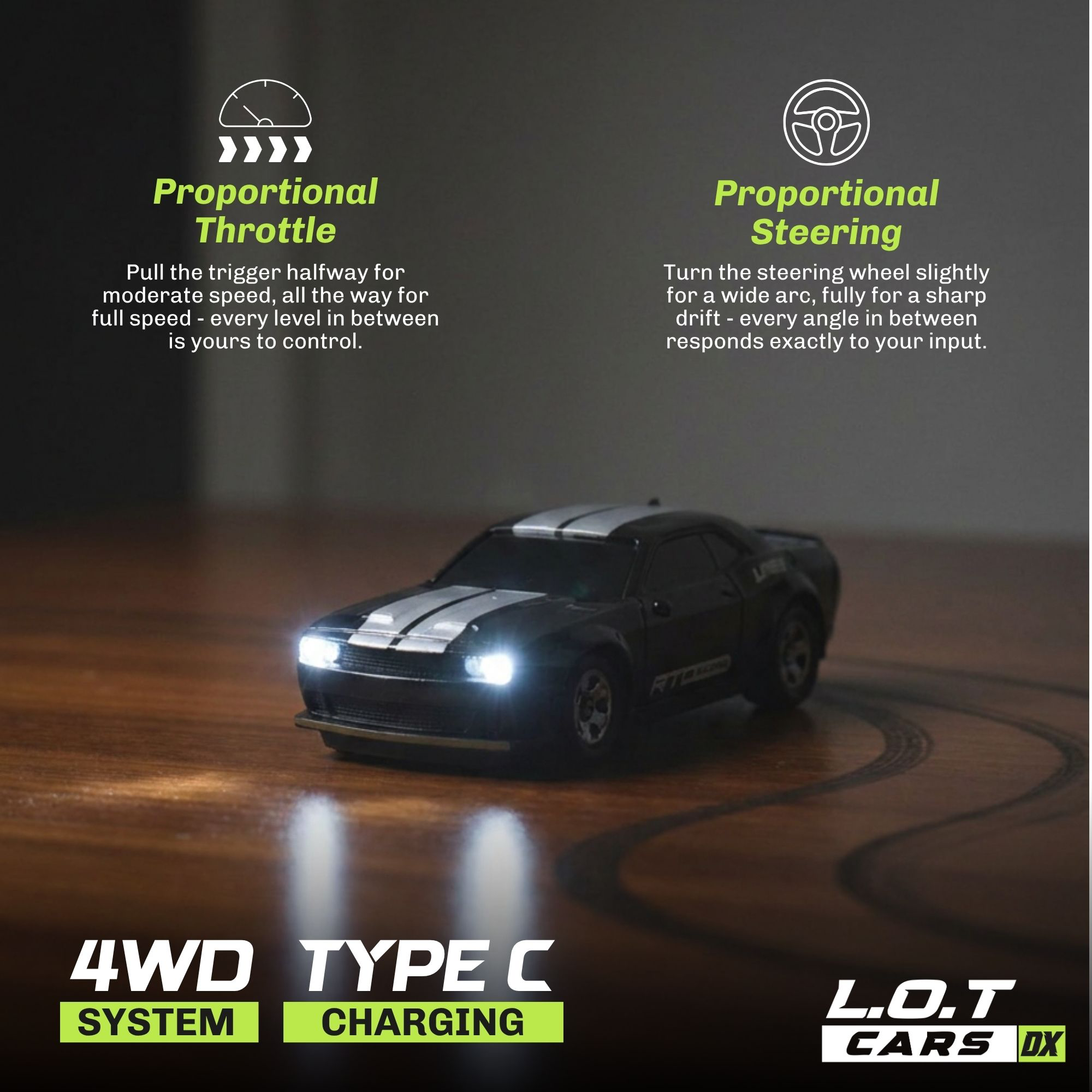 L.O.T Cars Nitro - 1:64 Scale Mini RC Car