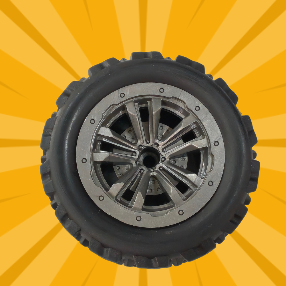 L.O.T Spare Parts - Grip Tyres (Rubber) for L.O.T Cars "Bumble" Remote Control Off Road RC Car (Set of 4)
