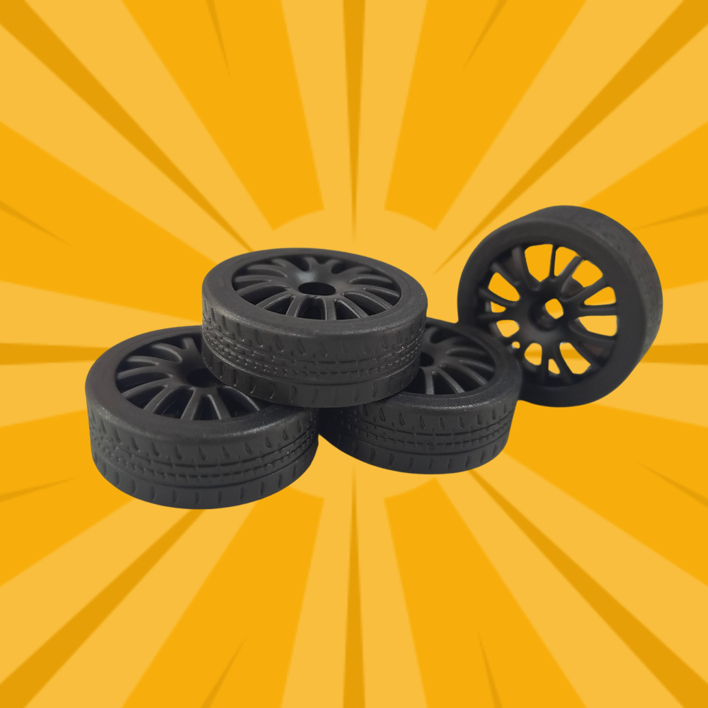 L.O.T Spare Parts - Grip Tyres (Rubber) for L.O.T Cars "Flare" Remote Control Drift RC Cars (Set of 4)