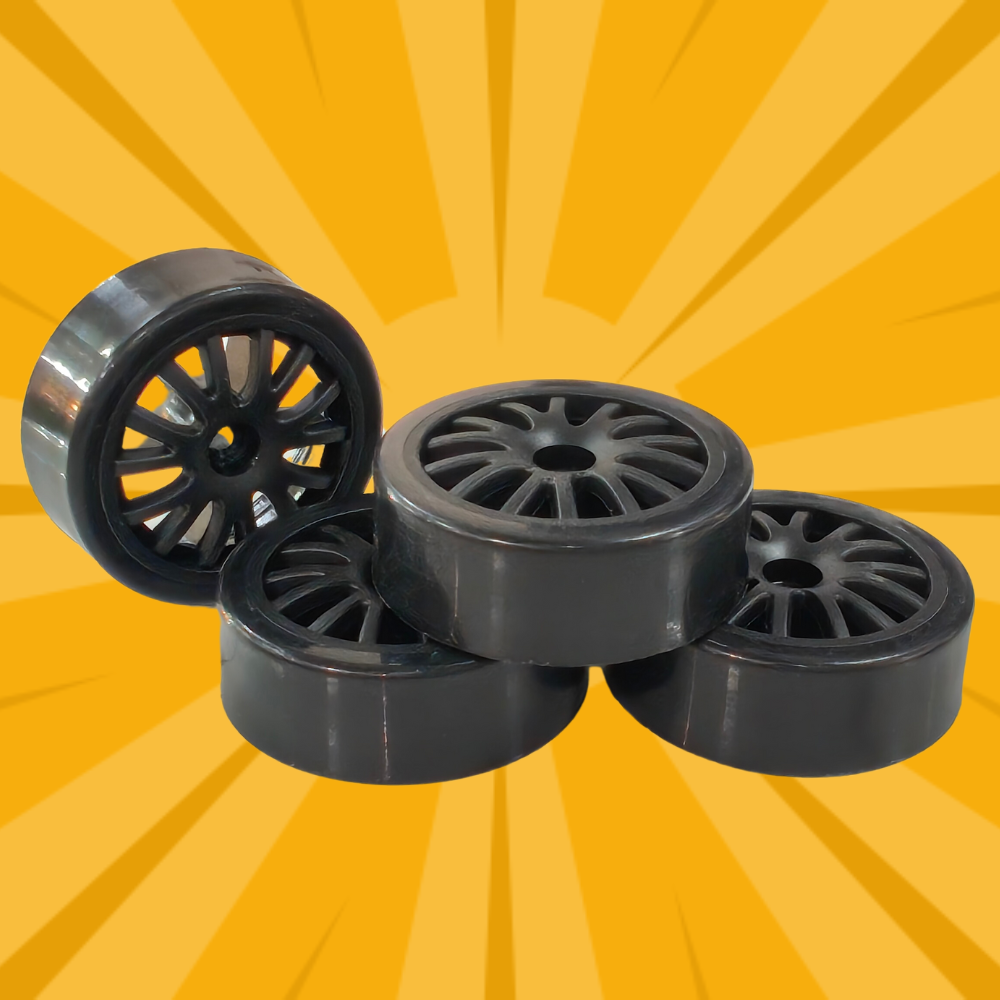 L.O.T Spare Parts - Drift Tyres (Plastic) for L.O.T Cars "Flare" Remote Control Drift RC Car (Set of 4)