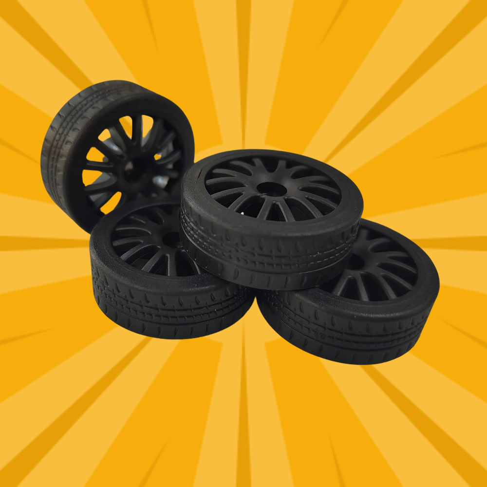 L.O.T Spare Parts - Grip Tyres (Rubber) for L.O.T Cars "Flare" Remote Control Drift RC Cars (Set of 4)