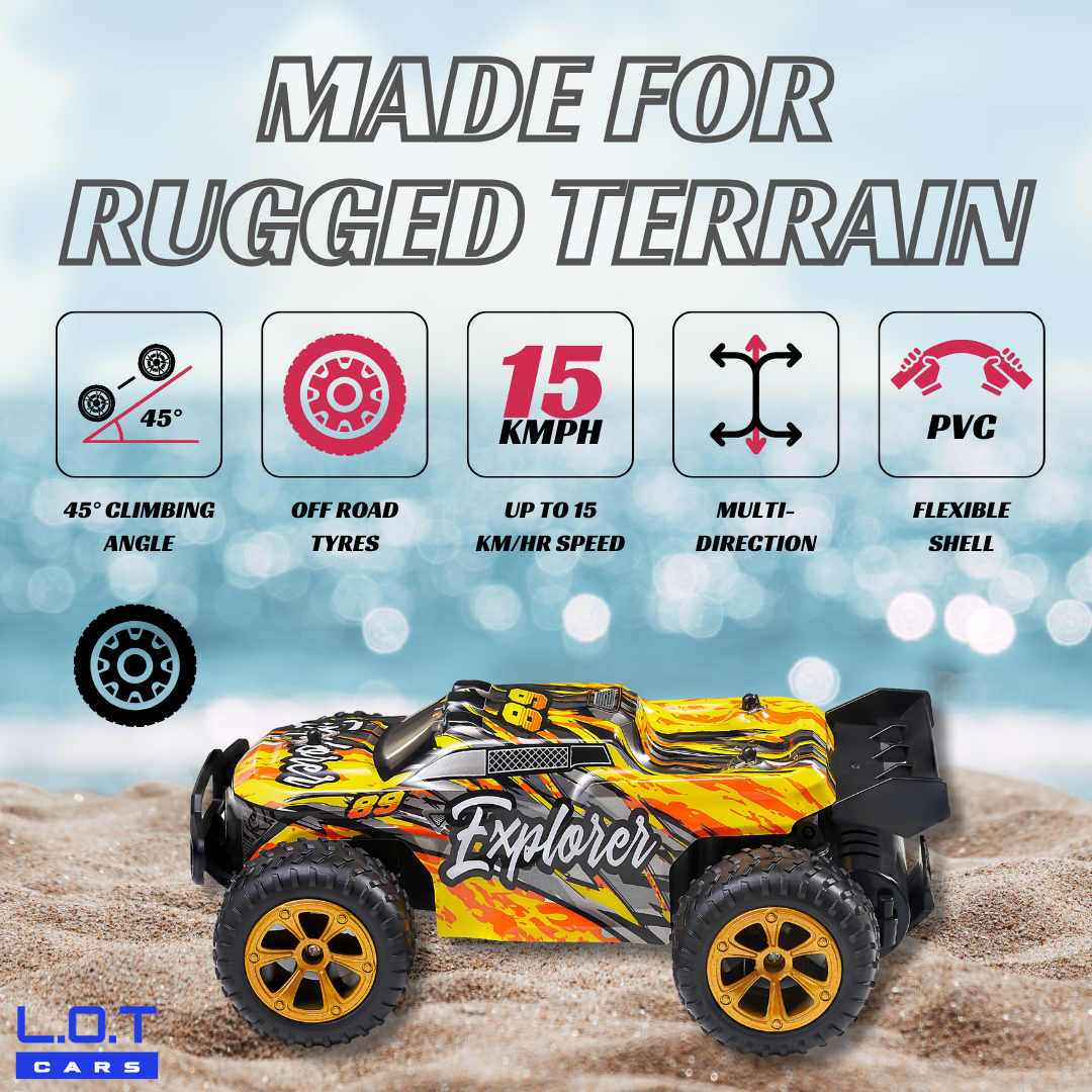 L.O.T Cars “Alex” - Off Road RC Car - 4x4 Off Road Remote Control Car with Lights