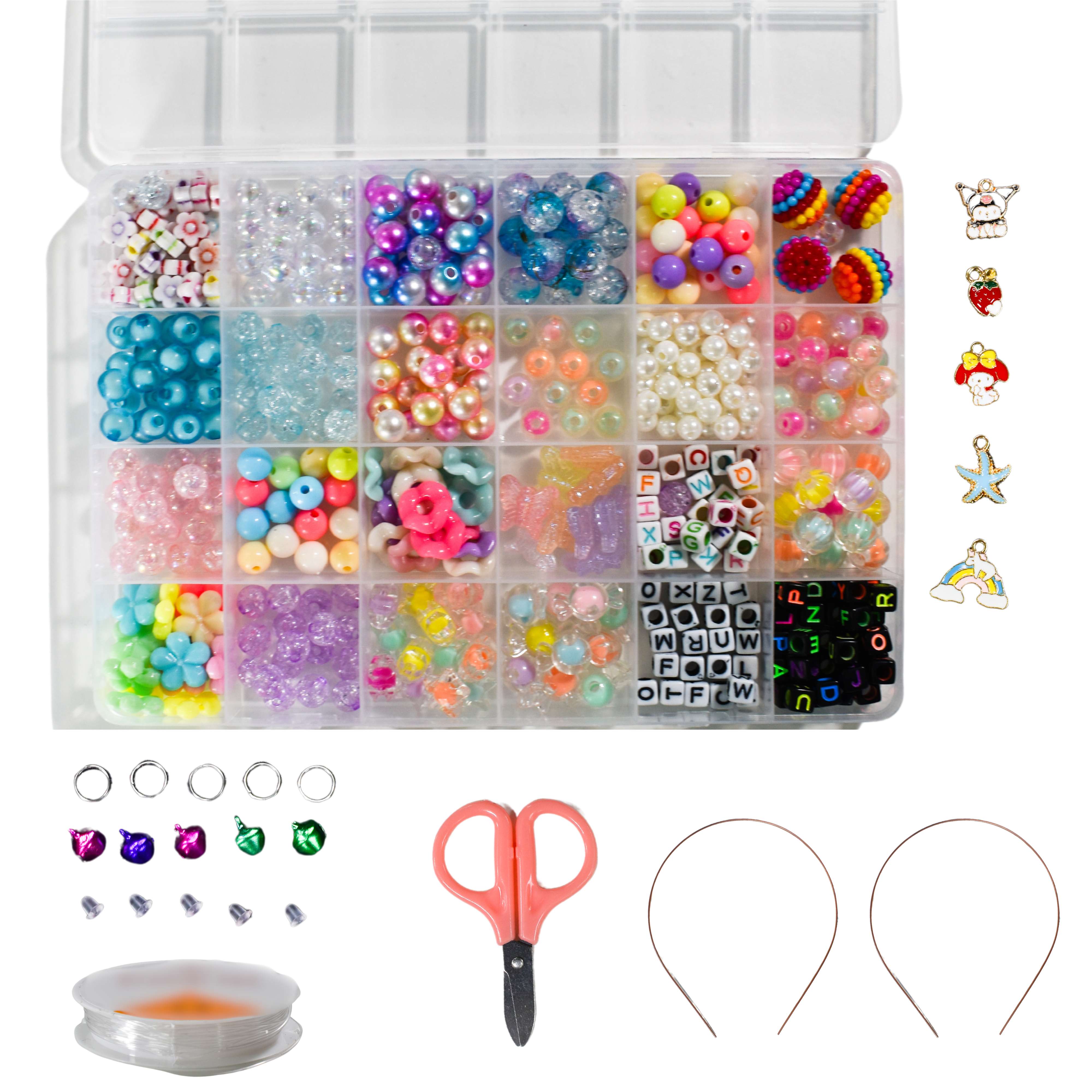 L.O.T D.I.Y Bracey - Jewelery Making Kit with 500+ Beads and Pieces