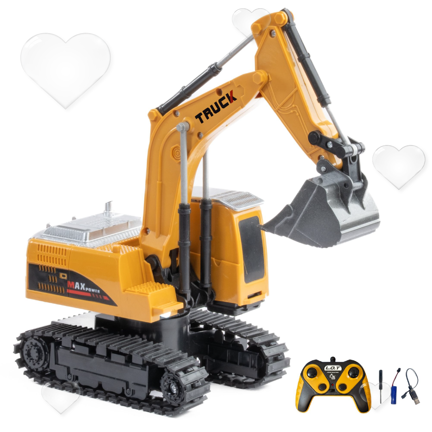 L.O.T Cars Fang - Remote Control Excavator - RC Construction Vehicle