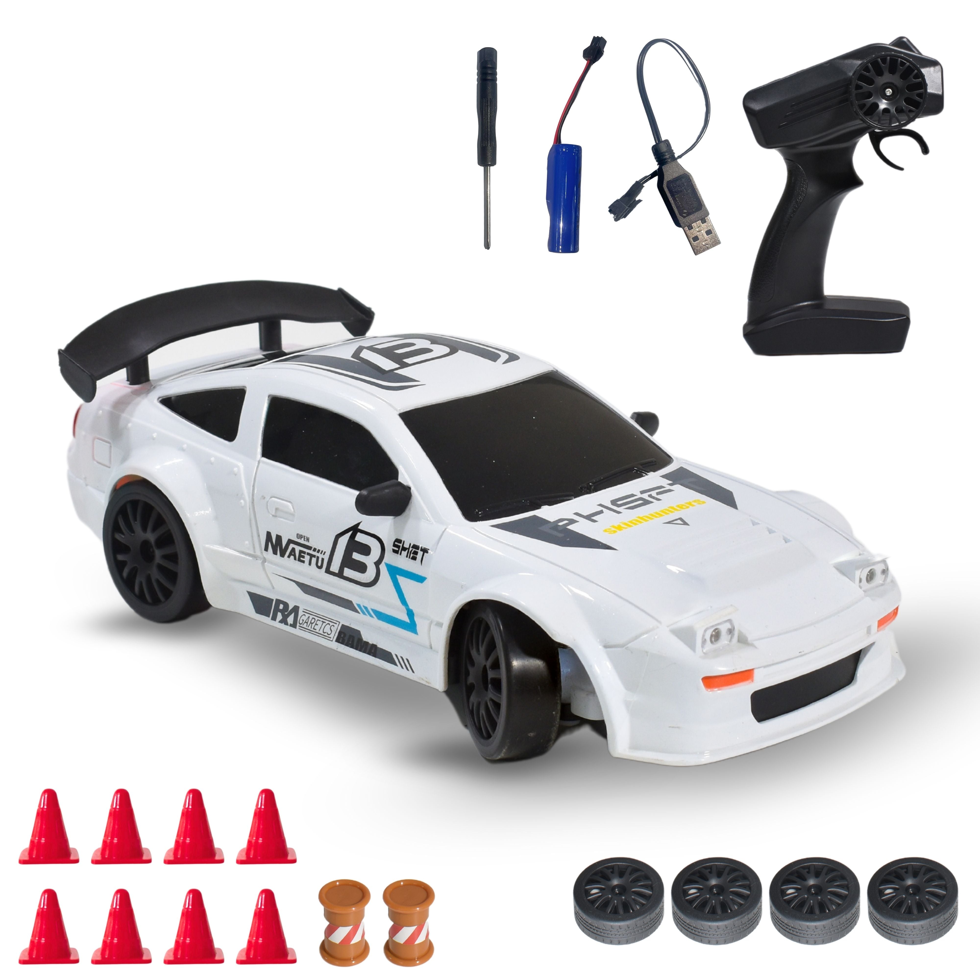 L.O.T Cars “Flare” - RC Drift Car (Semi-Hobby Grade) - 4x4 Remote Control Drift Car with Lights