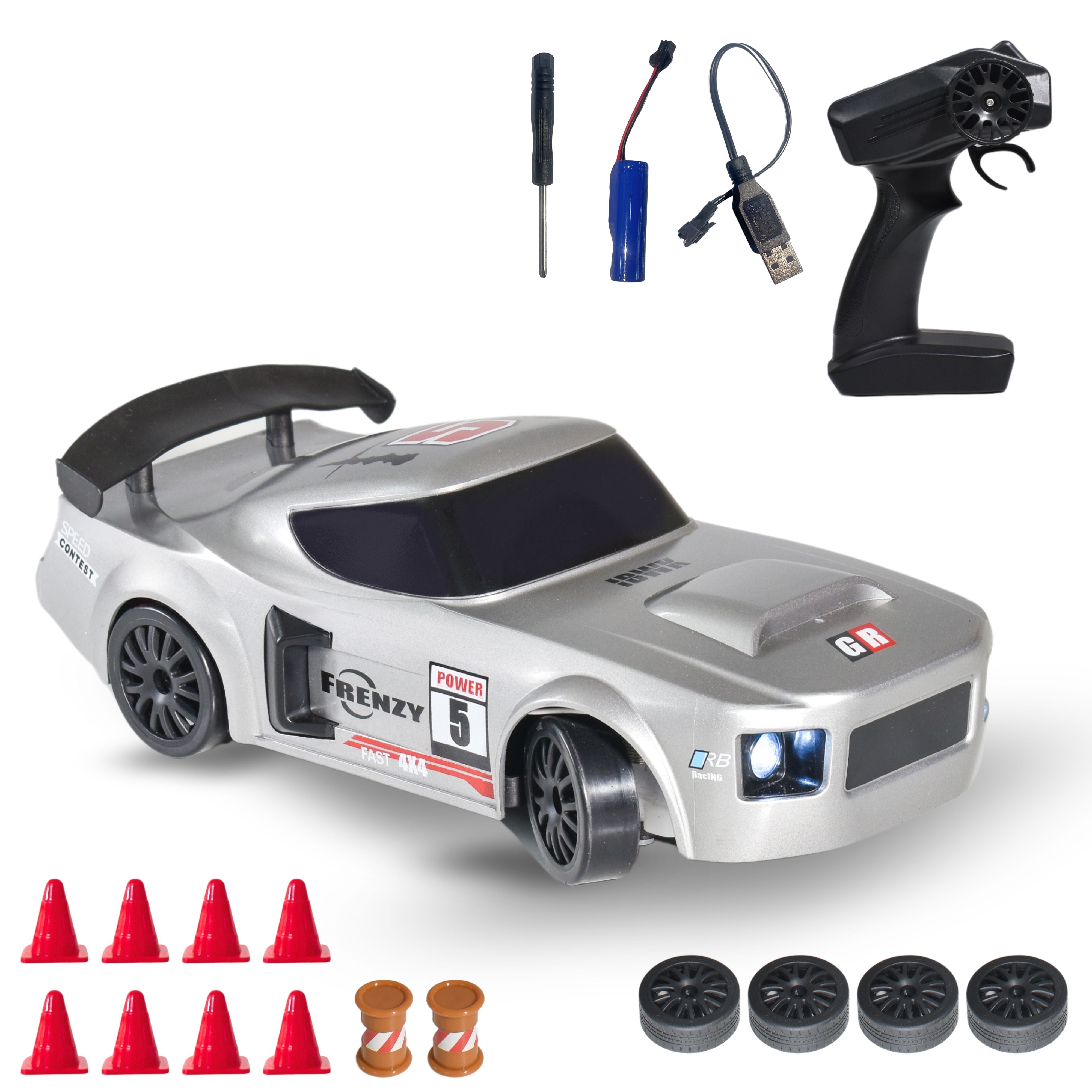 L.O.T Cars “Flare” - RC Drift Car (Semi-Hobby Grade) - 4x4 Remote Control Drift Car with Lights