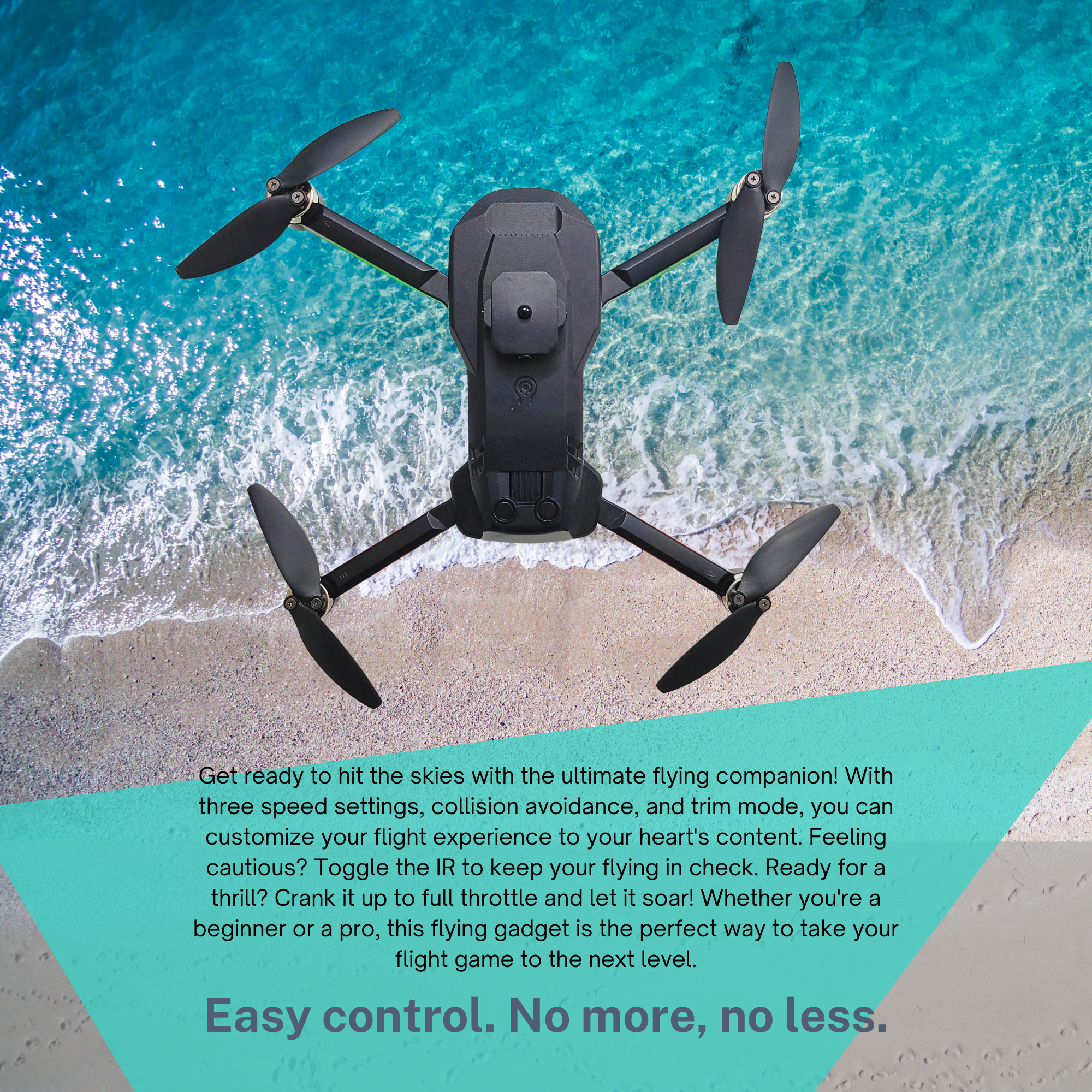 L.O.T Drones “McCloud” - Remote Control Drone Toy with HD Camera and Obstacle Avoidance and Aerial- Base Combo