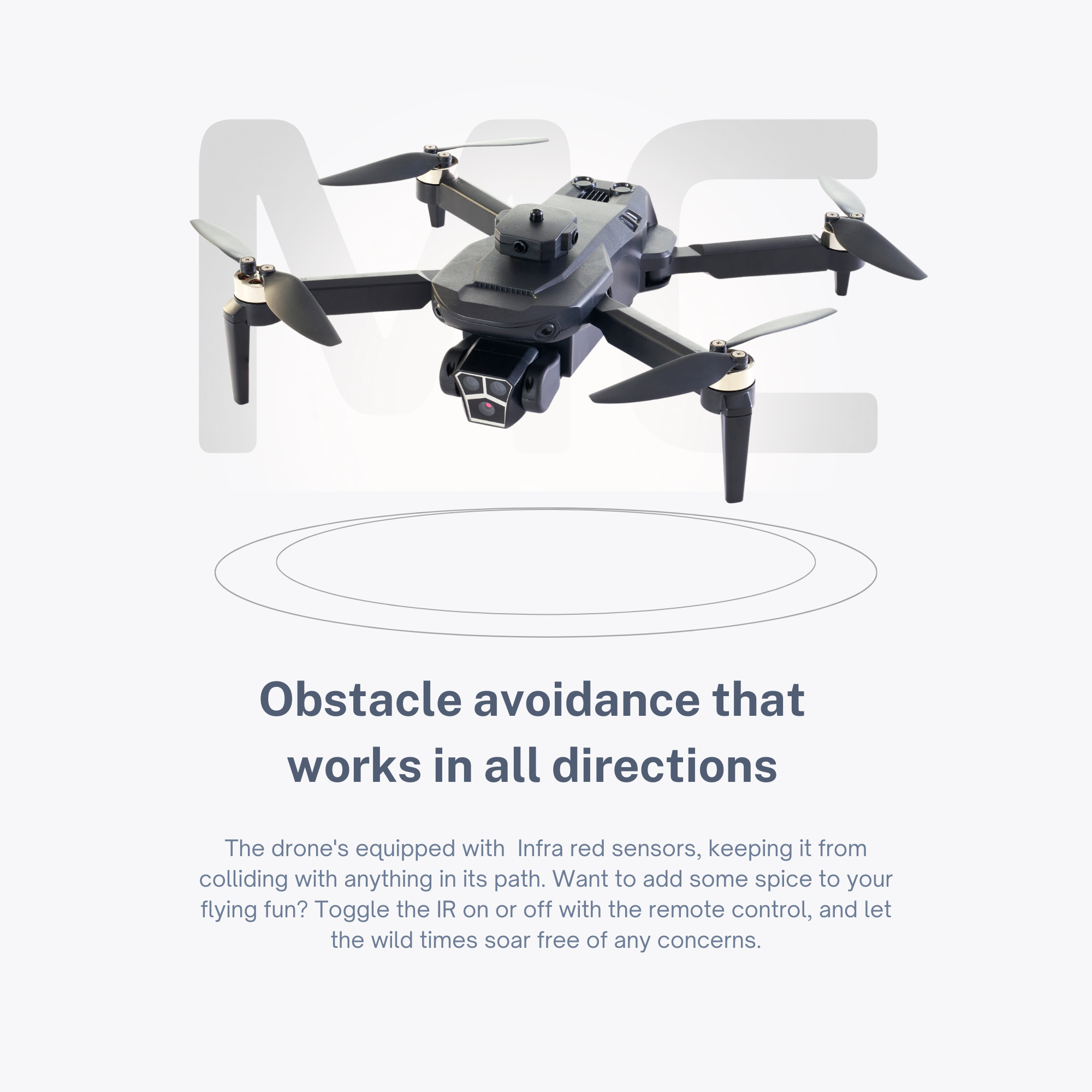 L.O.T Drones “McCloud” - Remote Control Drone Toy with HD Camera and Obstacle Avoidance and Aerial- Base Combo