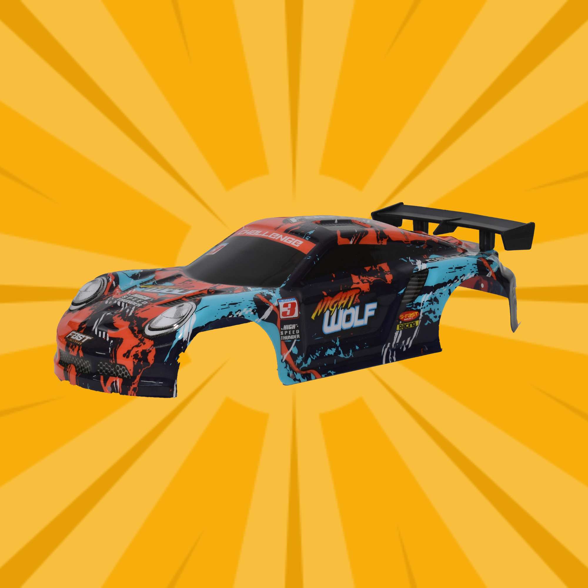 L.O.T Cars Accessories | Night Wolf PVC Shell - Red