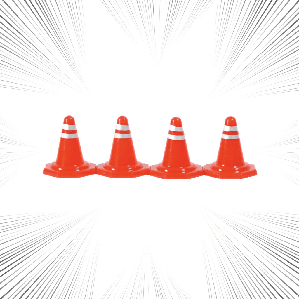 L.O.T Cars - Traffic Cone Accessories Set for Remote Control RC Cars