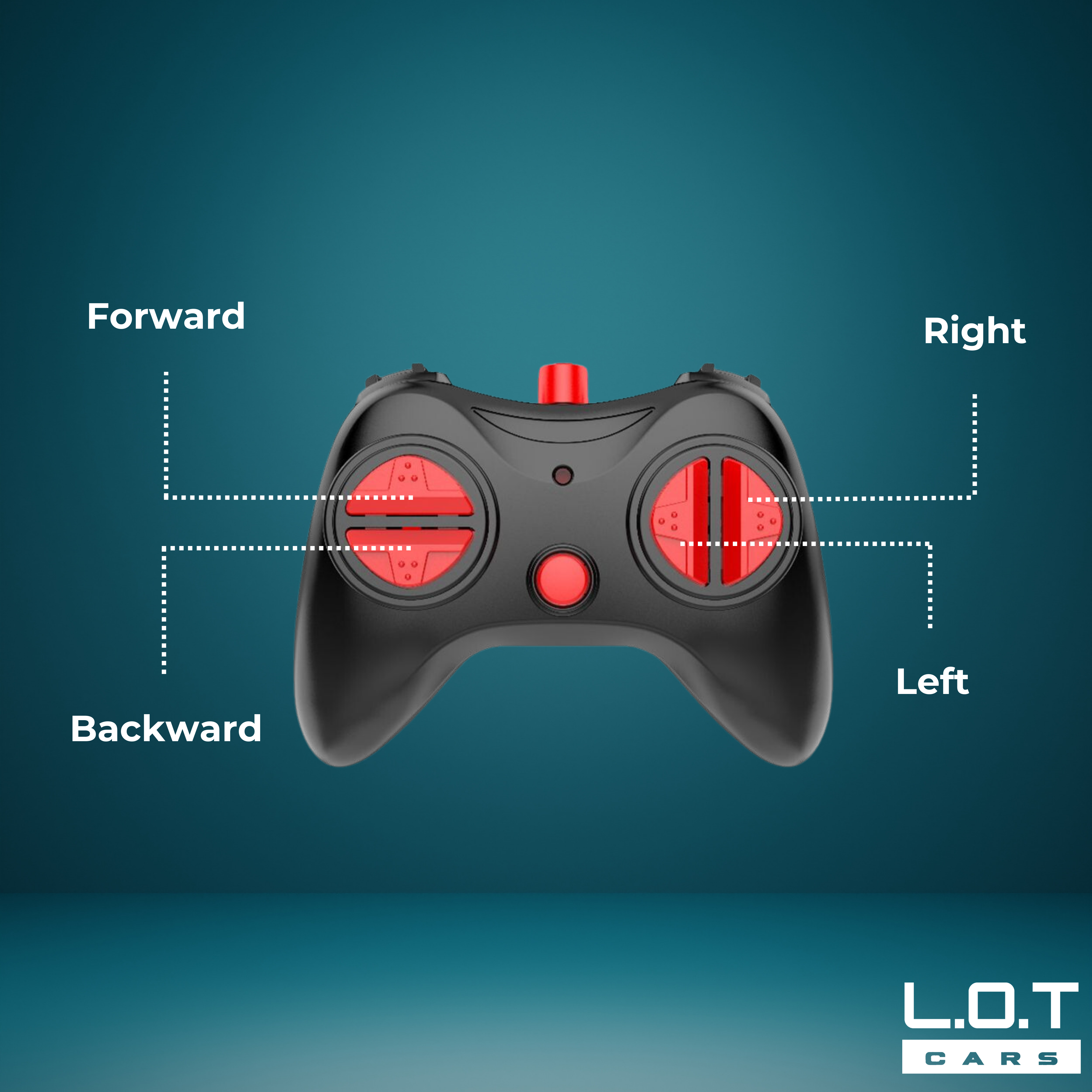 L.O.T Cars “Thunder” - Race Track RC Remote Control Car with Lights