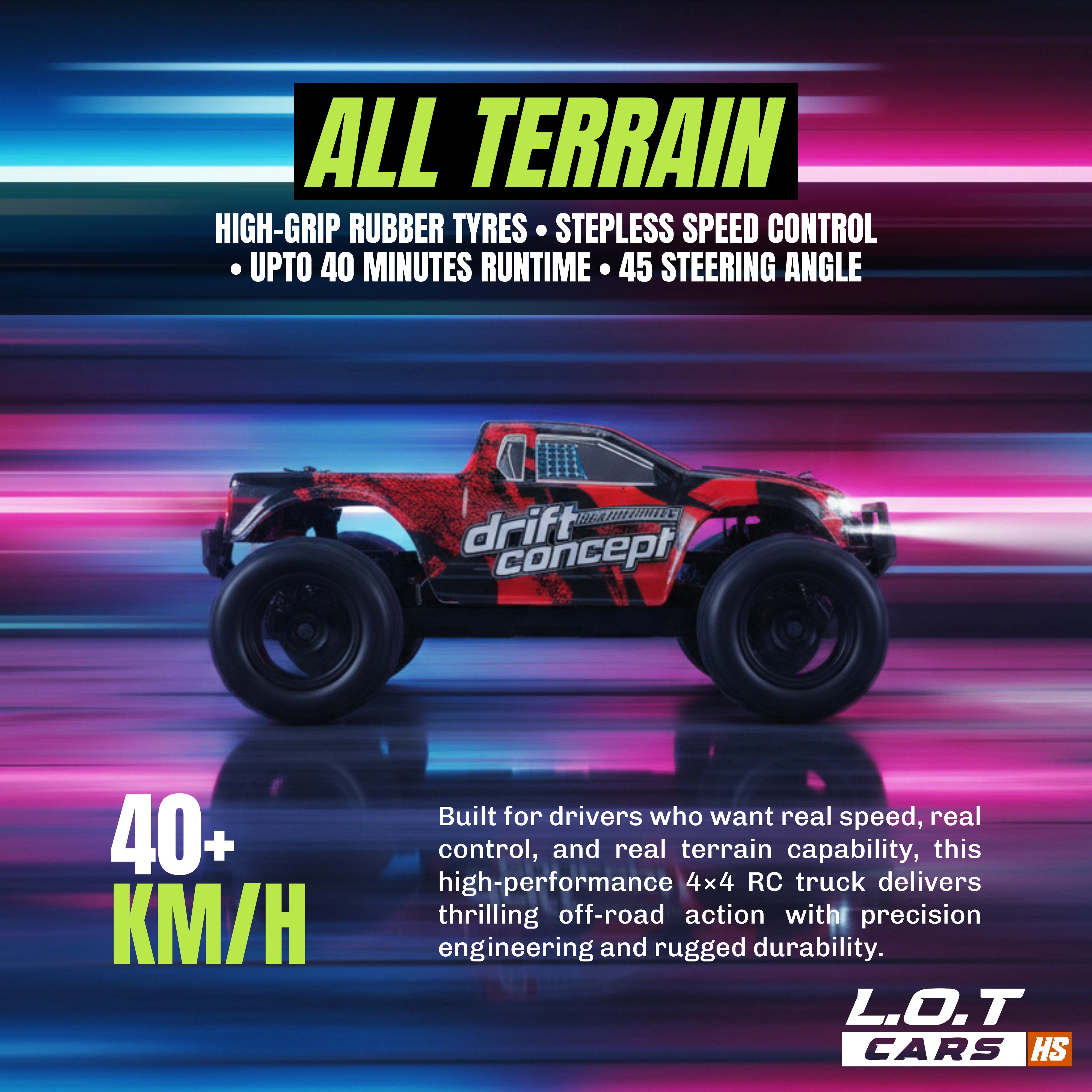 L.O.T Cars Apex - High Speed Hobby Grade RC Car