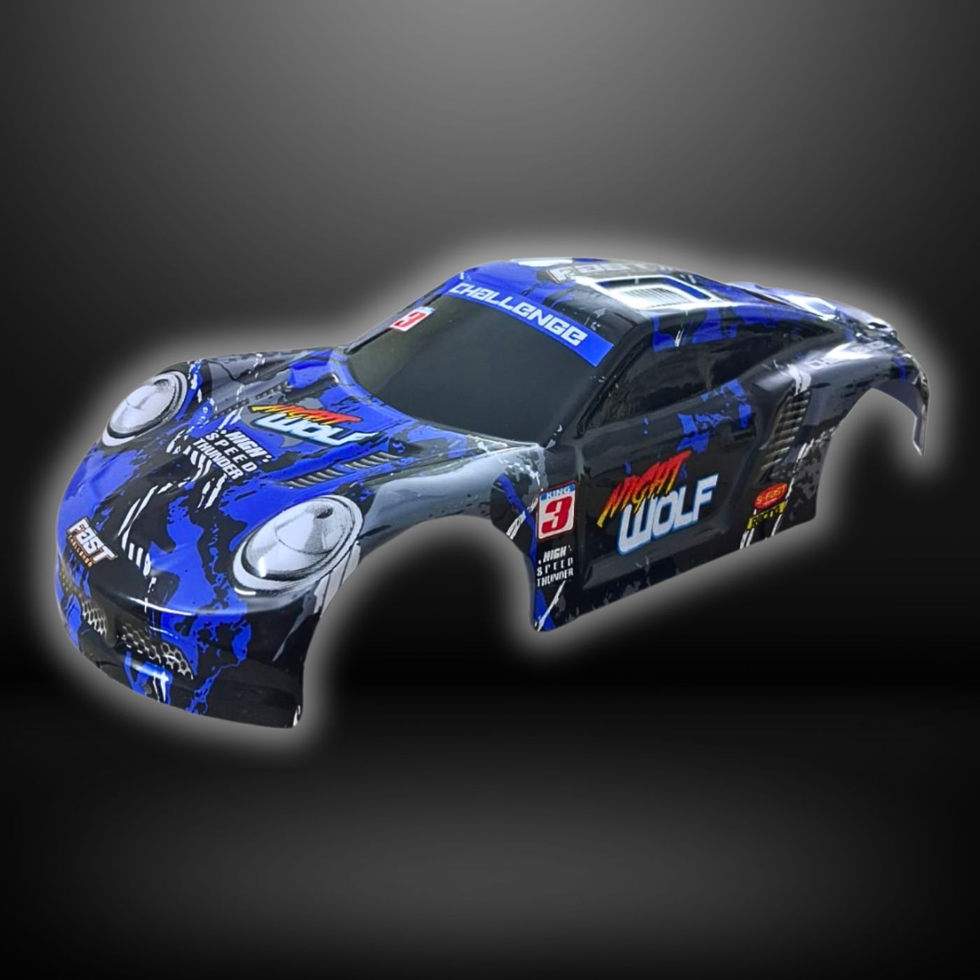 L.O.T Spare Parts RC Car Shell of L.O.T Cars Night Wolf RC Drift Car (Blue) - Mobile