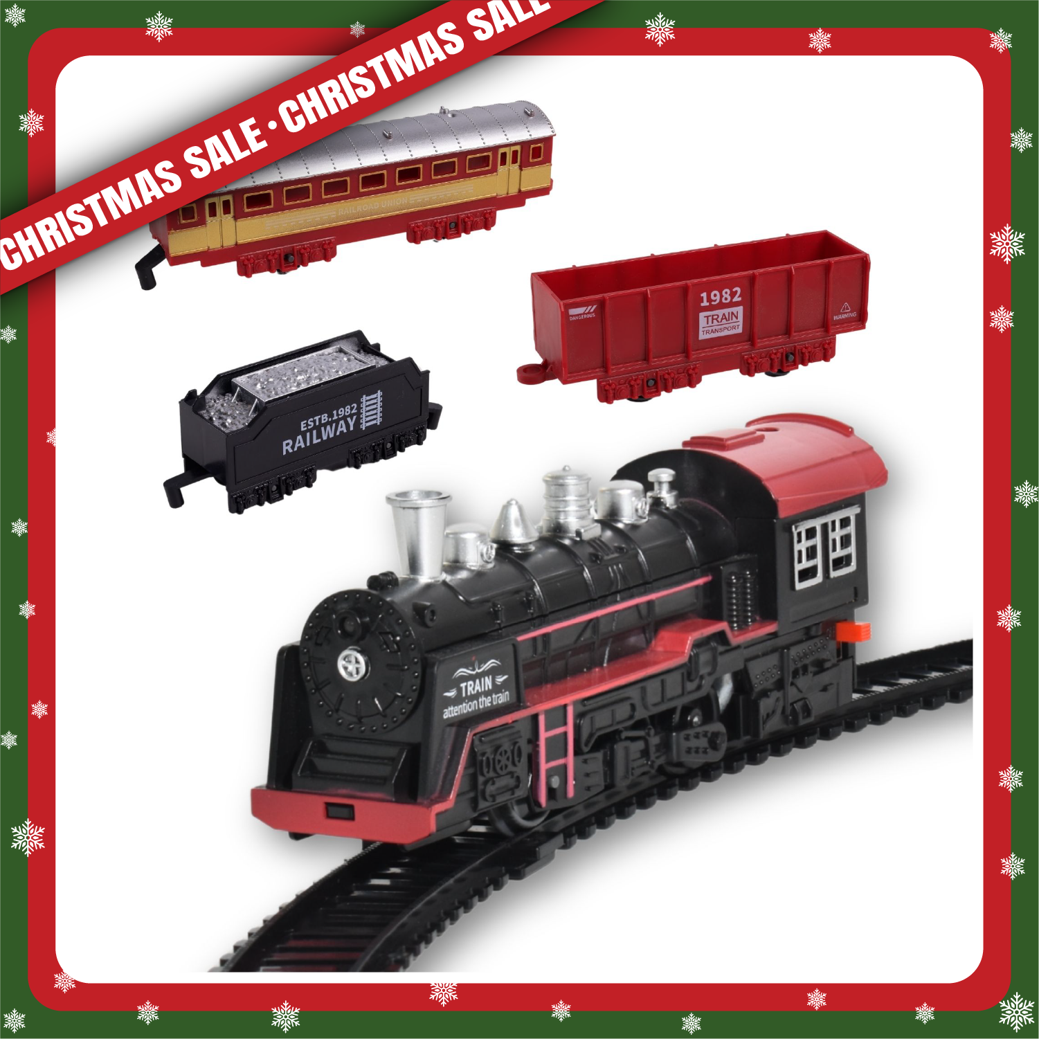 L.O.T Cars Ellie - Battery Operated Toy Train Set with Tracks