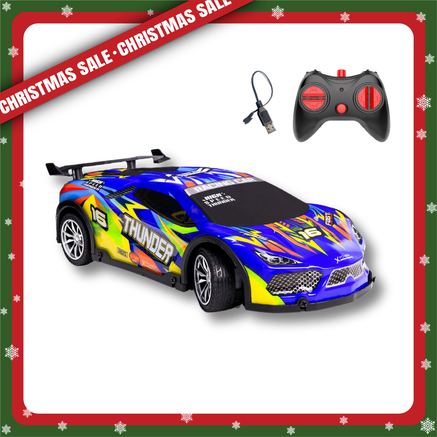 L.O.T Cars Thunder - Remote Control Race Car with Lights