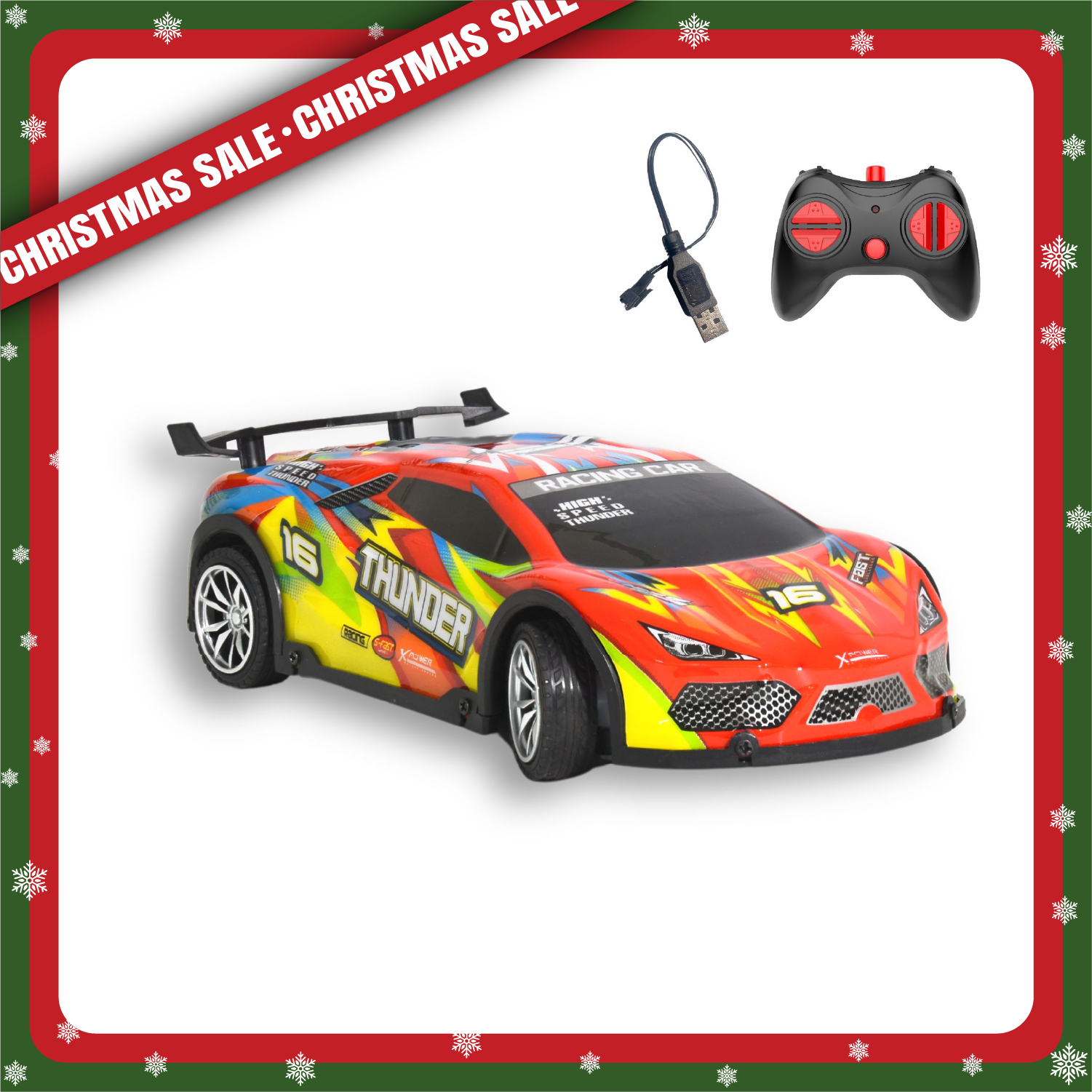 L.O.T Cars Thunder - Remote Control Race Car with Lights