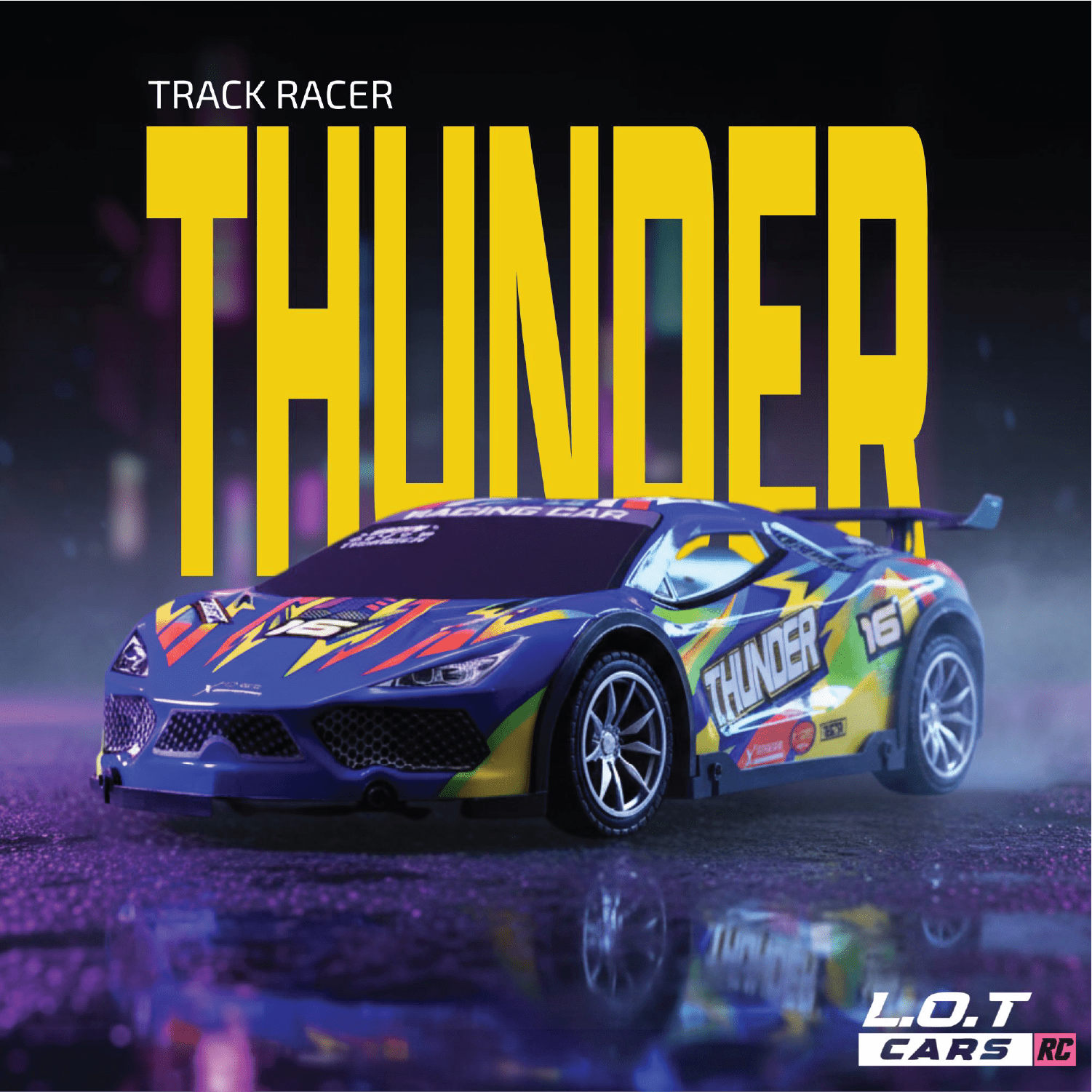 L.O.T Cars Thunder - RC Race Car with Lights
