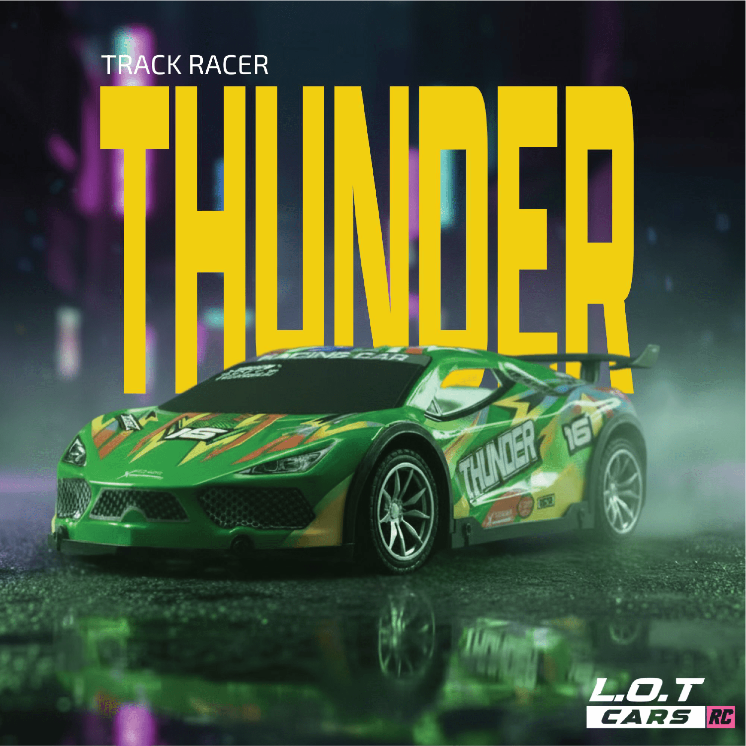 L.O.T Cars Thunder - RC Race Car with Lights