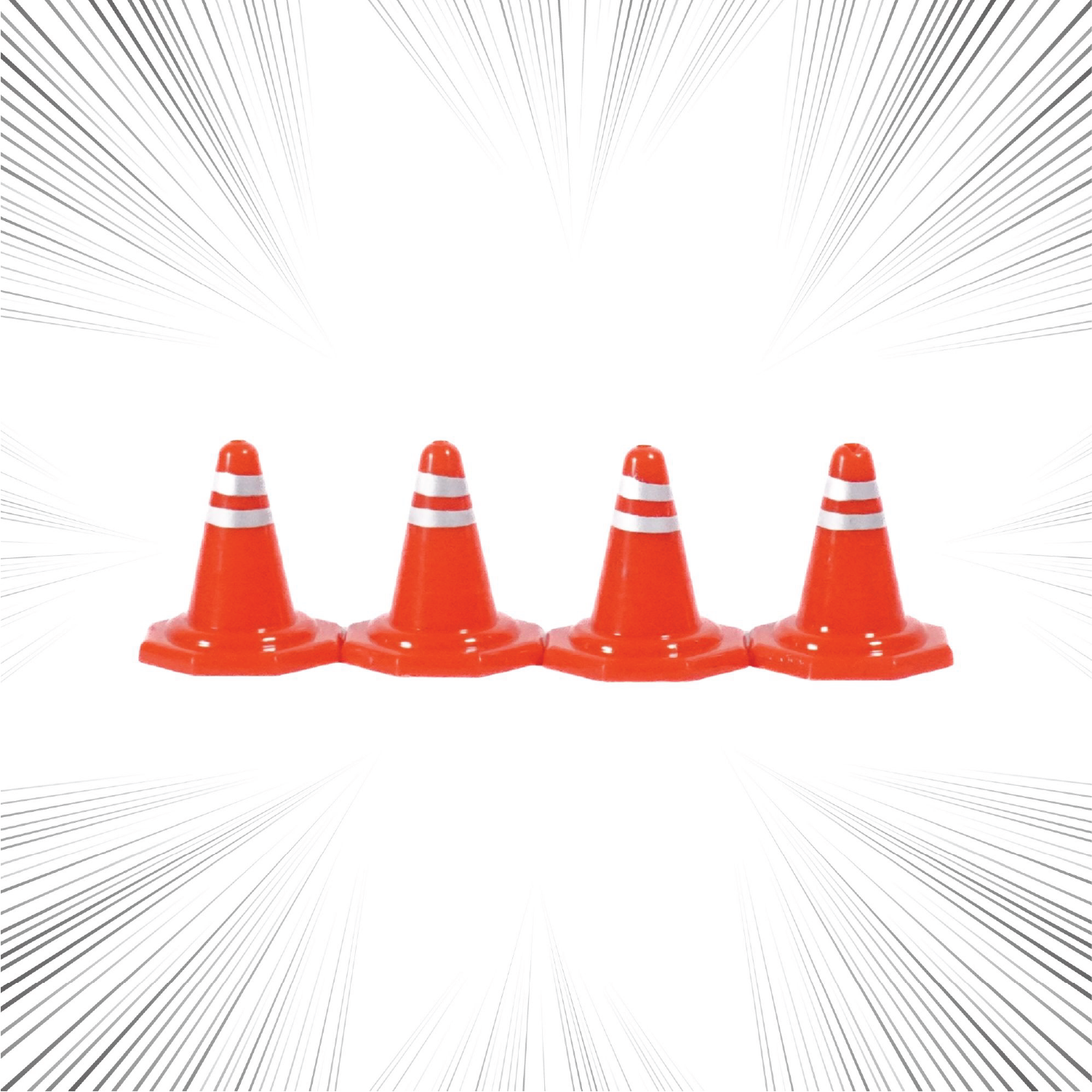L.O.T Track Builder - Traffic Cone Accessories Set for Remote Control RC Cars